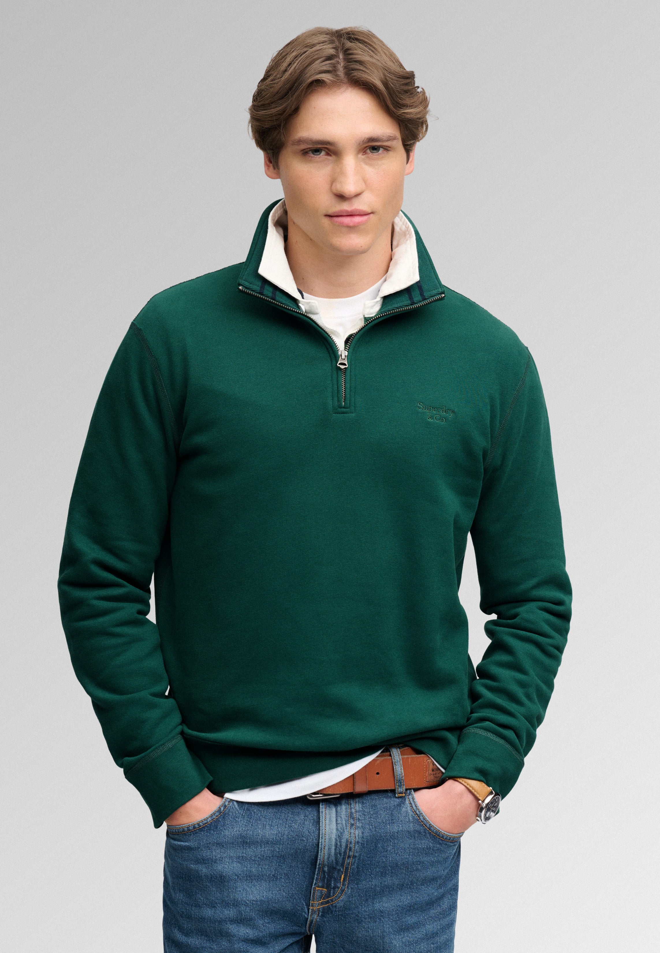 Superdry Serif Logo Half Zip Sweatshirt M2014700A
