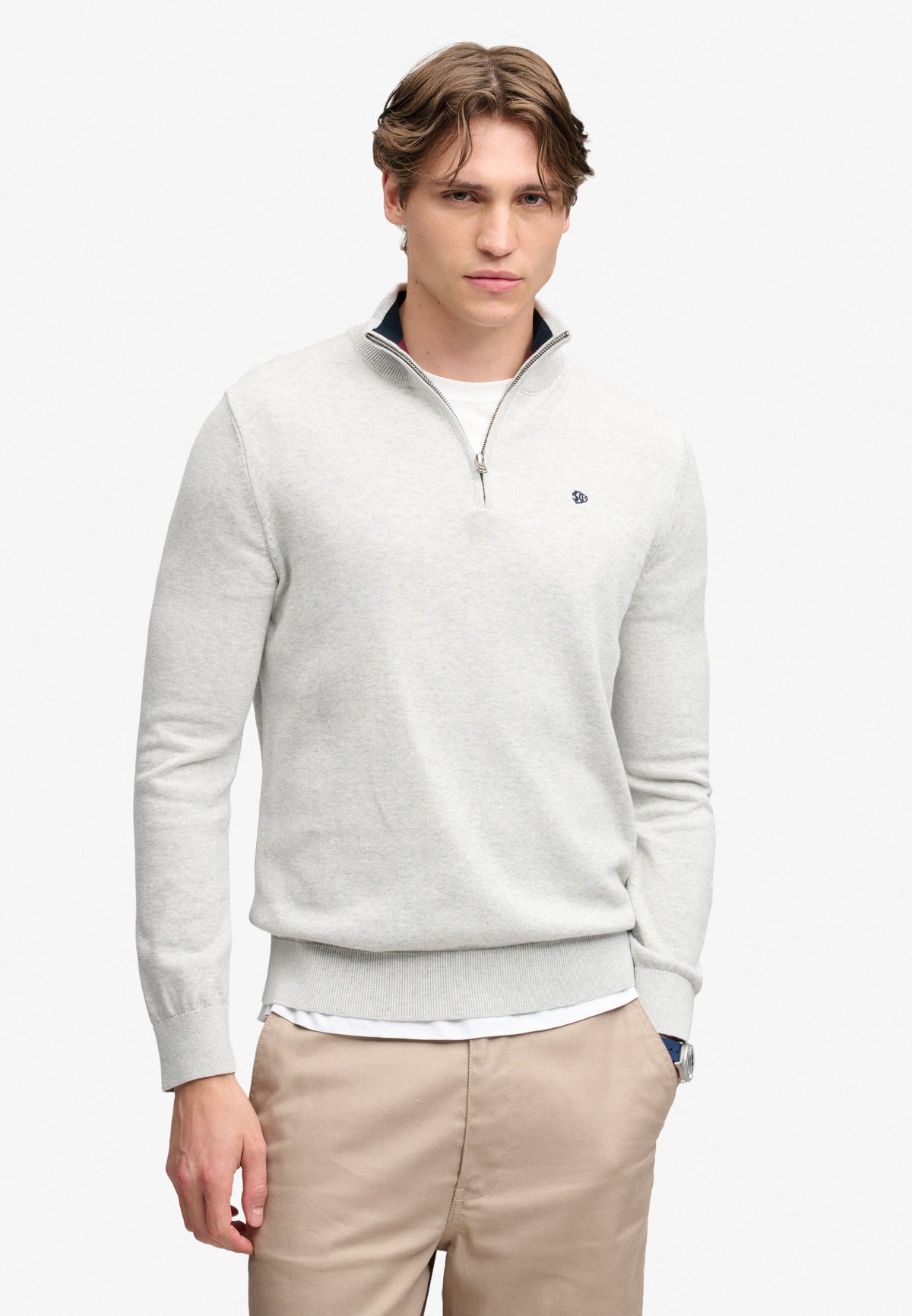 Superdry Essential Cotton Half Zip Knit M6110768A