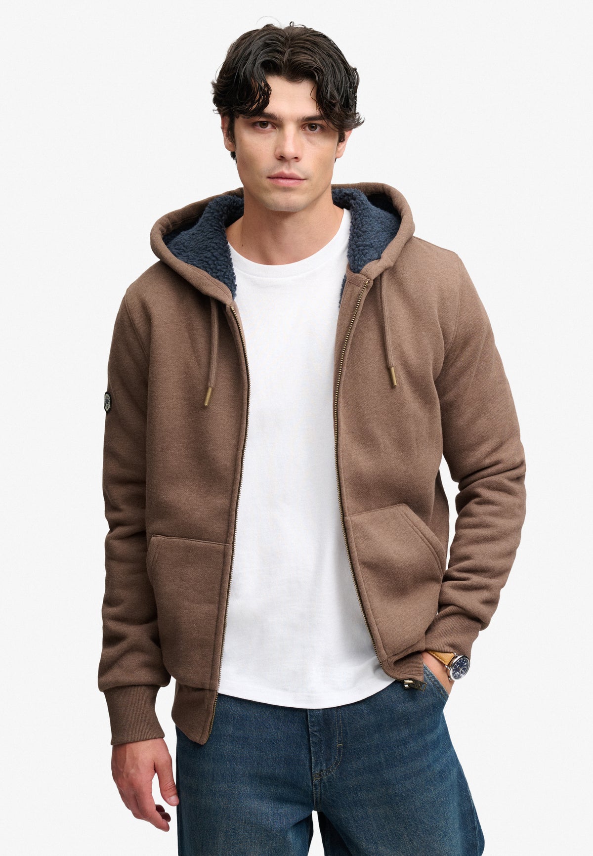 Superdry Borg Lined Zip Hoodie M2014583A
