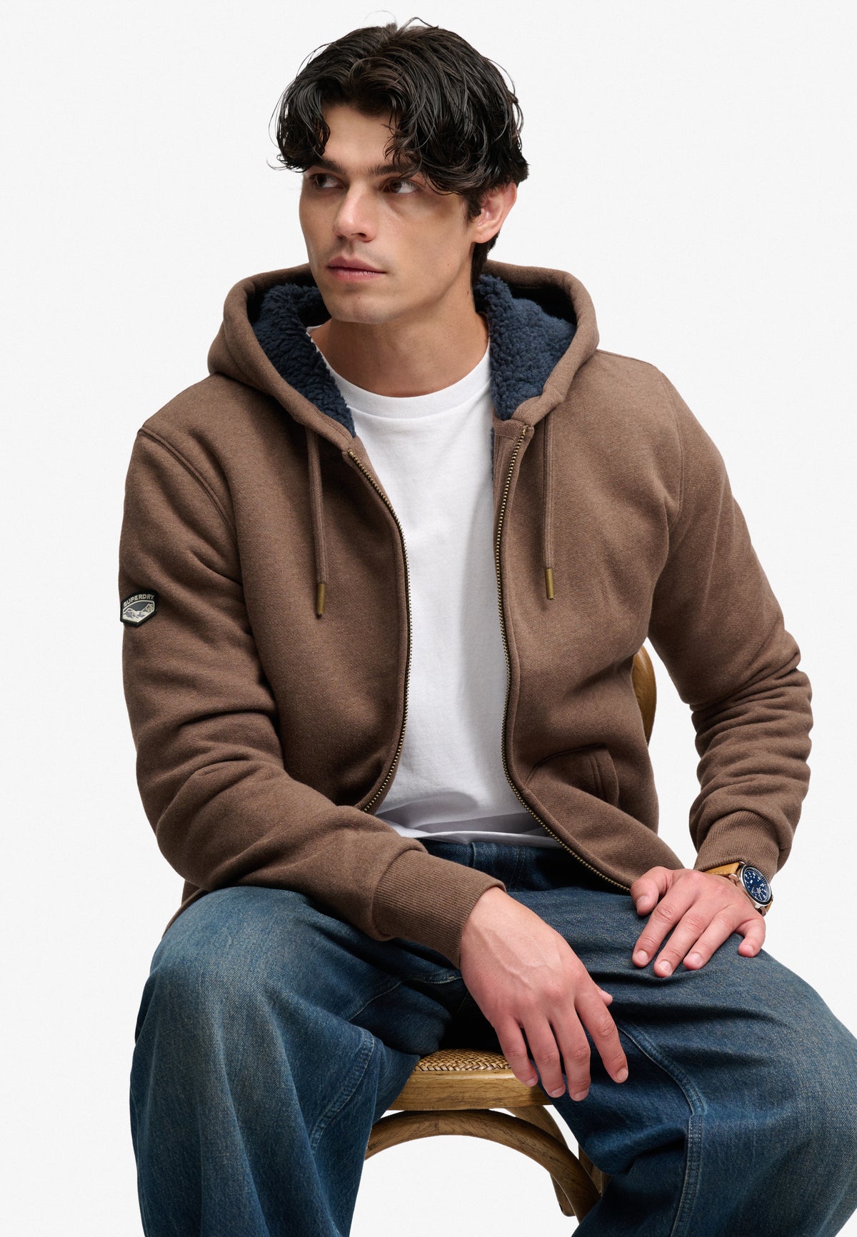 Superdry Borg Lined Zip Hoodie M2014583A