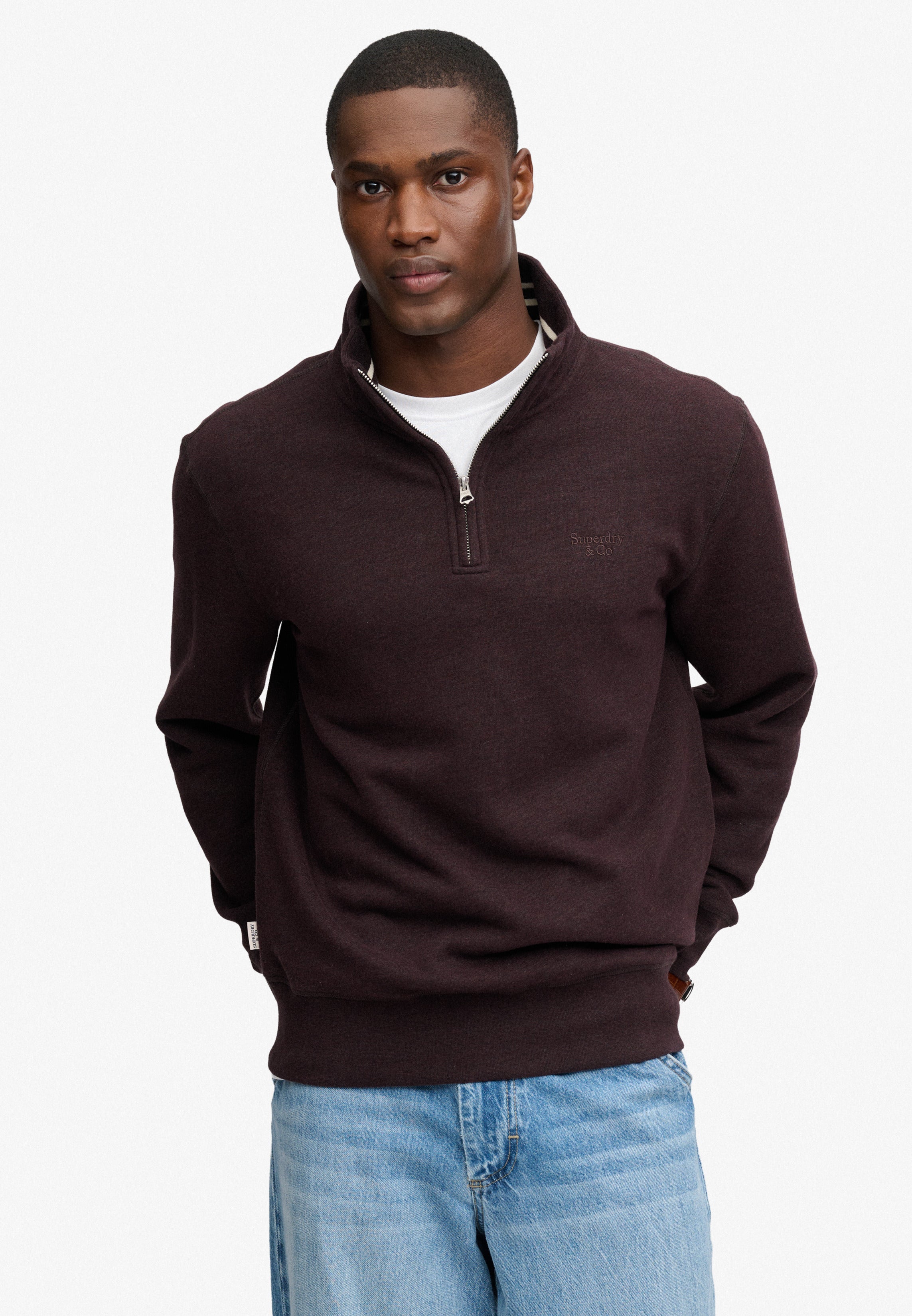 Superdry Serif Logo Half Zip Sweatshirt M2014700A