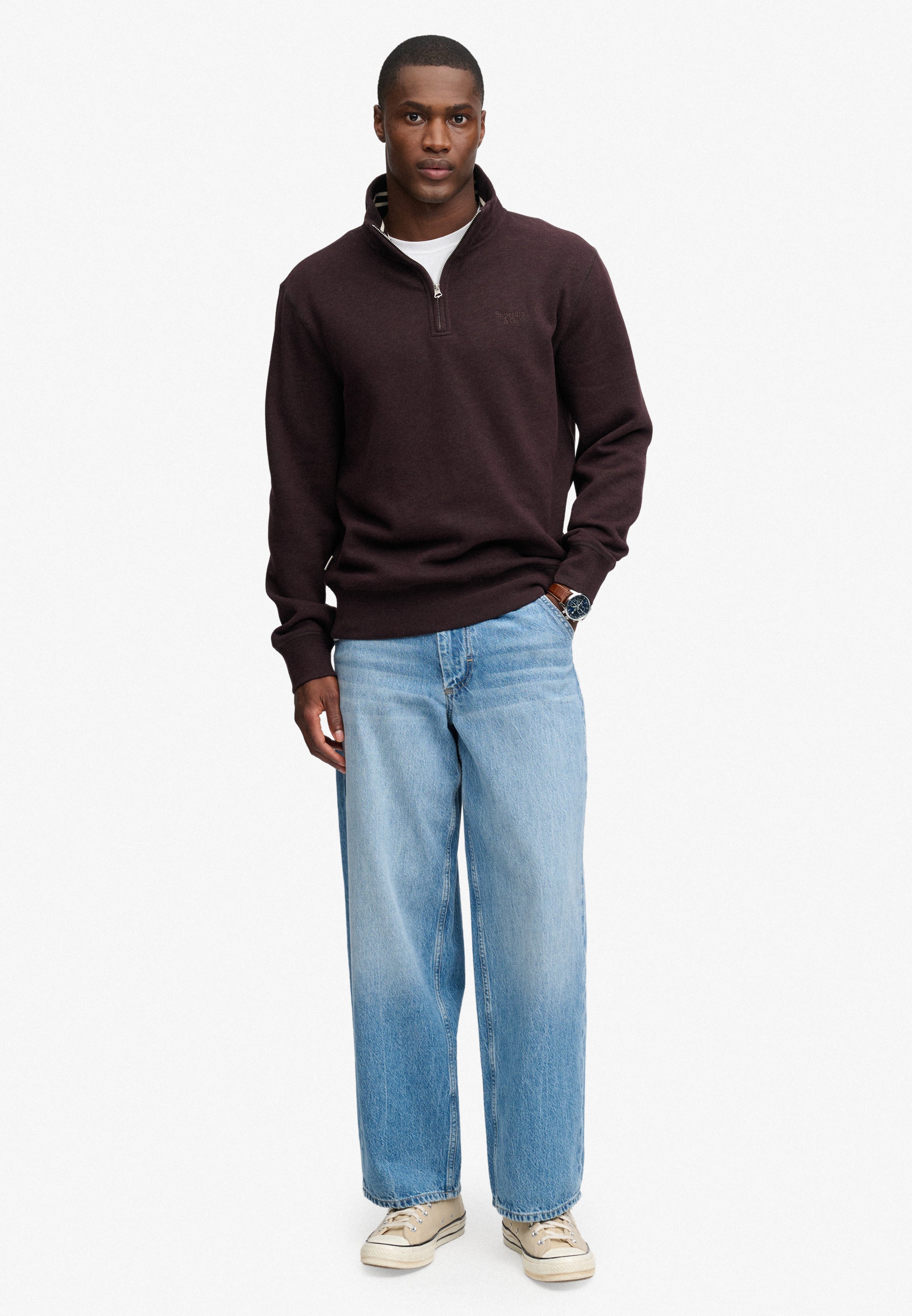 Superdry Serif Logo Half Zip Sweatshirt M2014700A