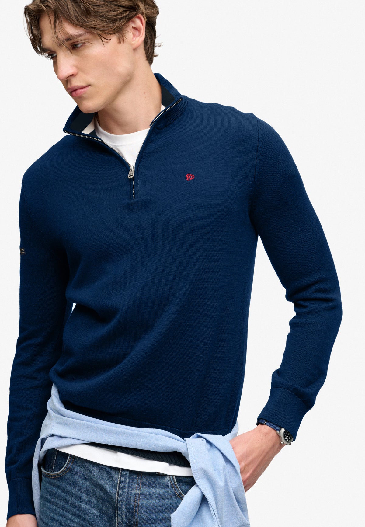 Superdry Essential Cotton Half Zip Knit M6110768A