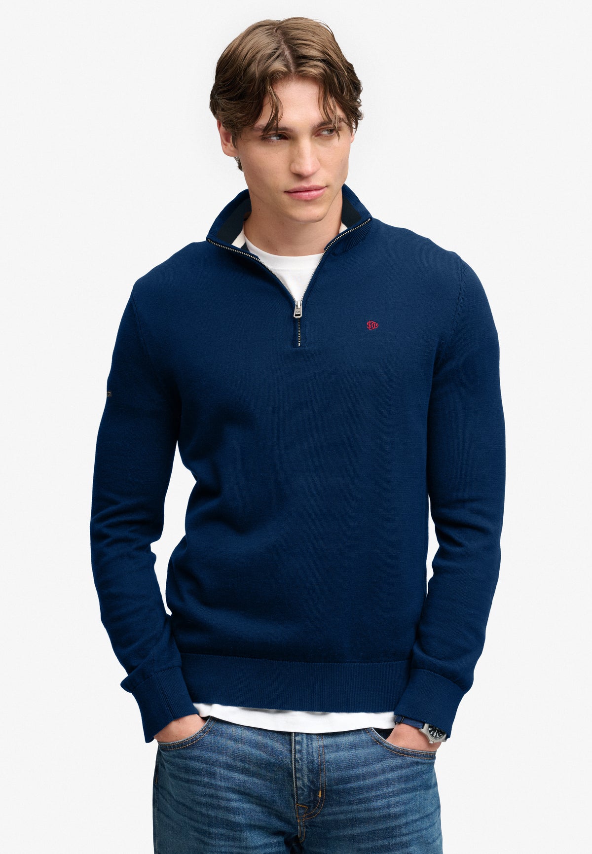 Superdry Essential Cotton Half Zip Knit M6110768A