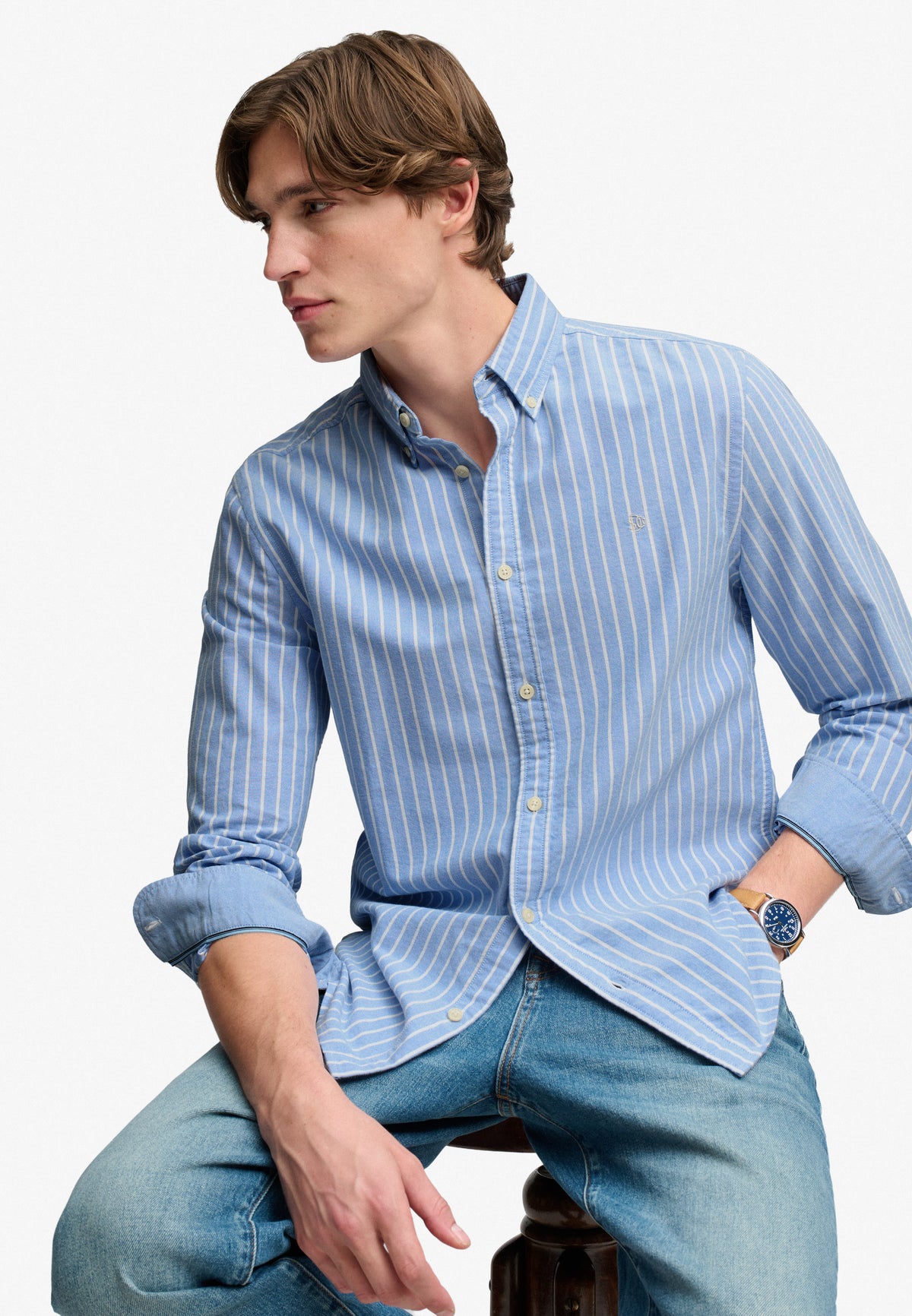 Superdry Preppy Oxford Stripe Shirt M4011247A