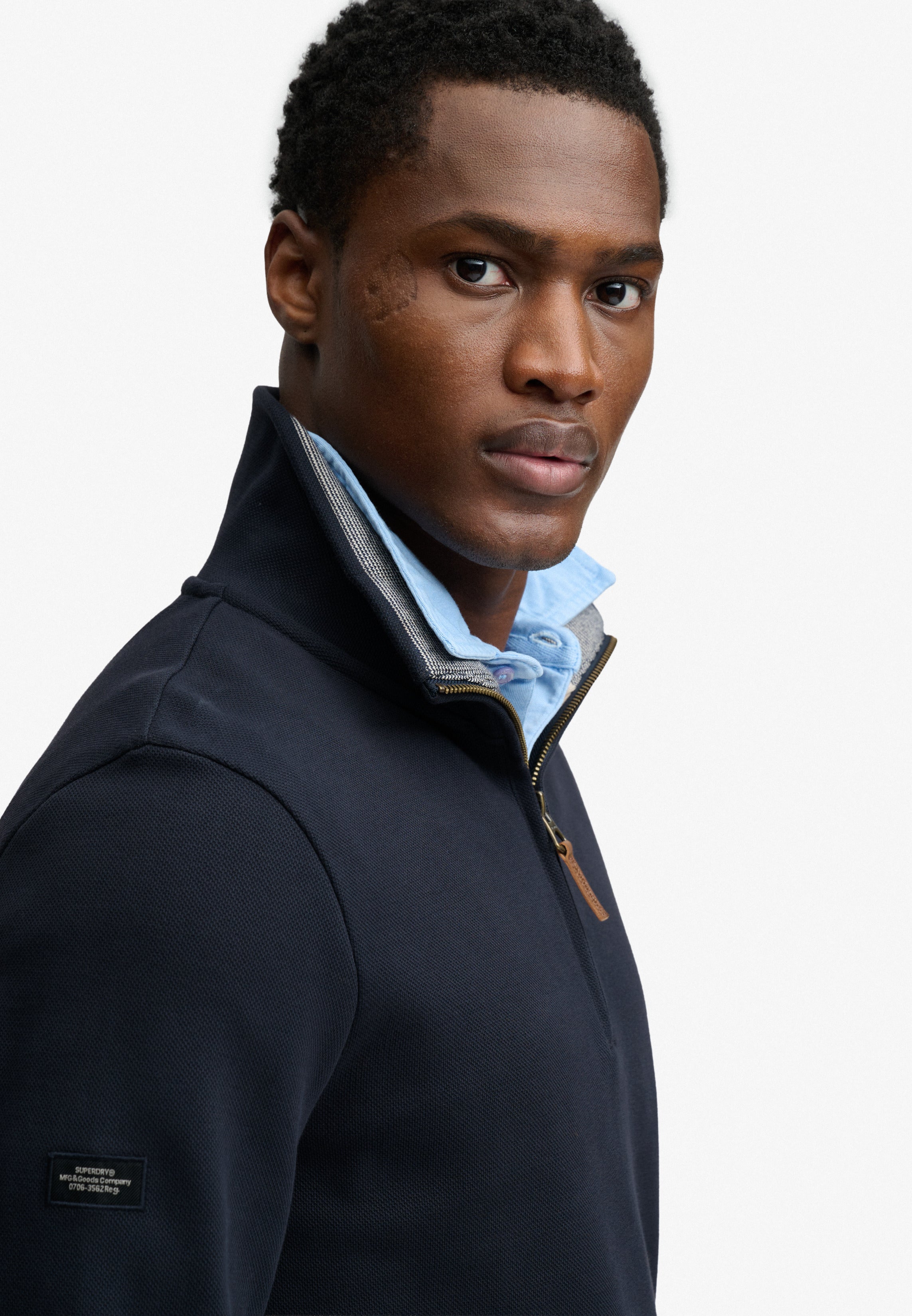 Superdry Essential Pique 1/4 Zip Sweater M2014535A