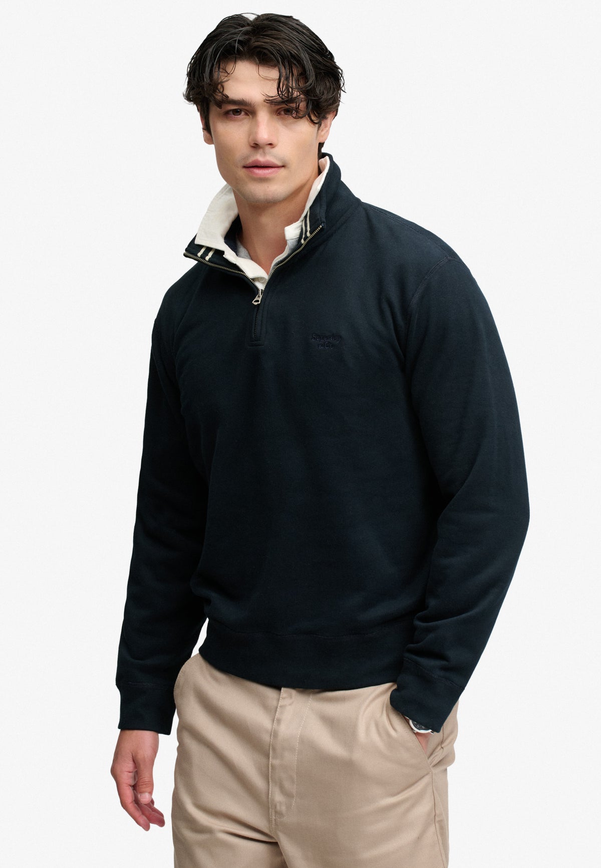 Superdry Serif Logo Half Zip Sweatshirt M2014700A