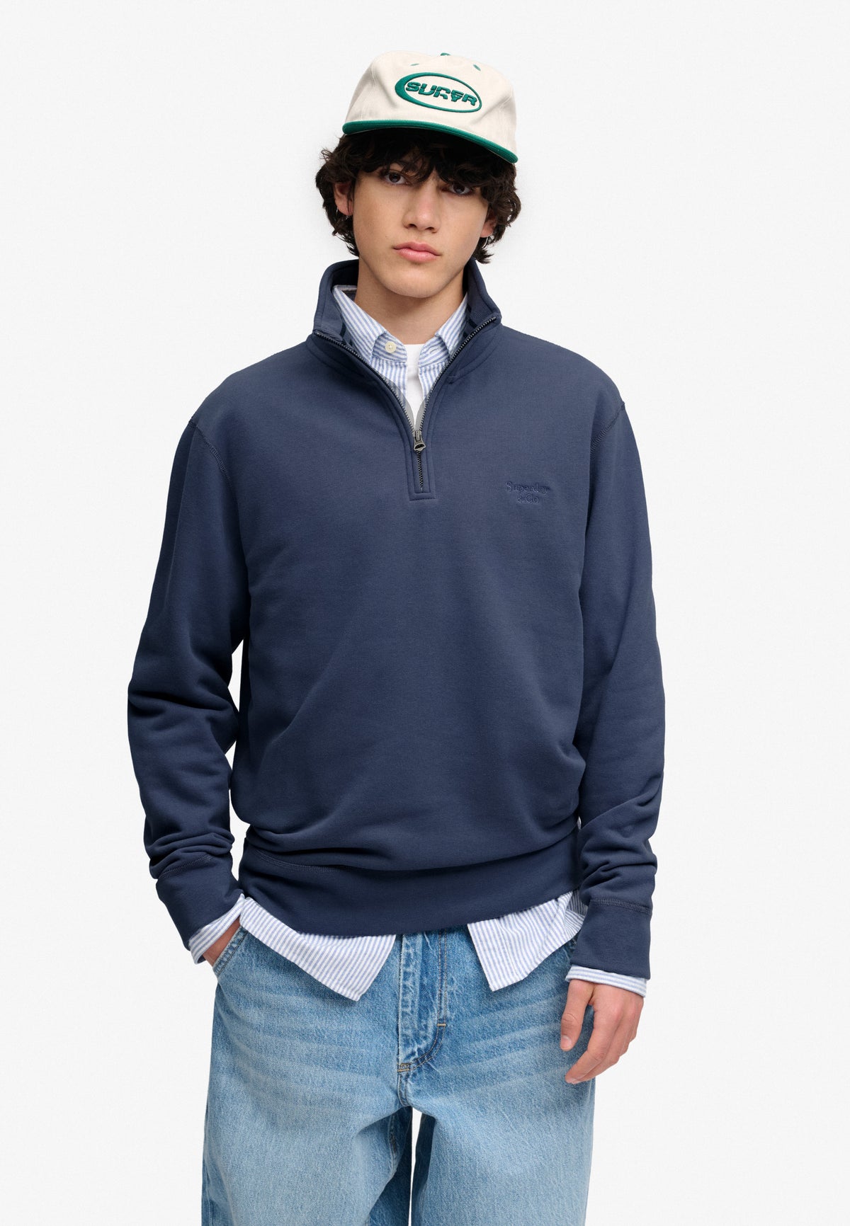 Superdry Serif Logo Half Zip Sweatshirt M2014700A