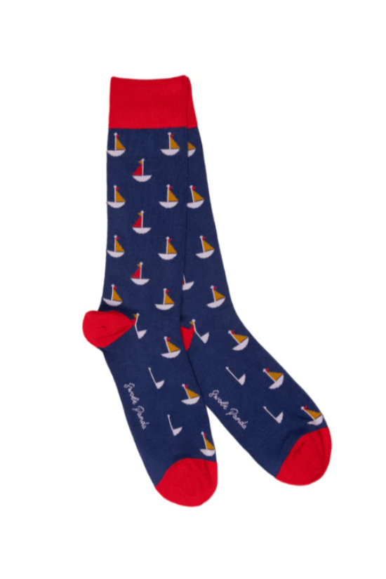 Swole Panda Sailing Boat Bamboo Socks SP354