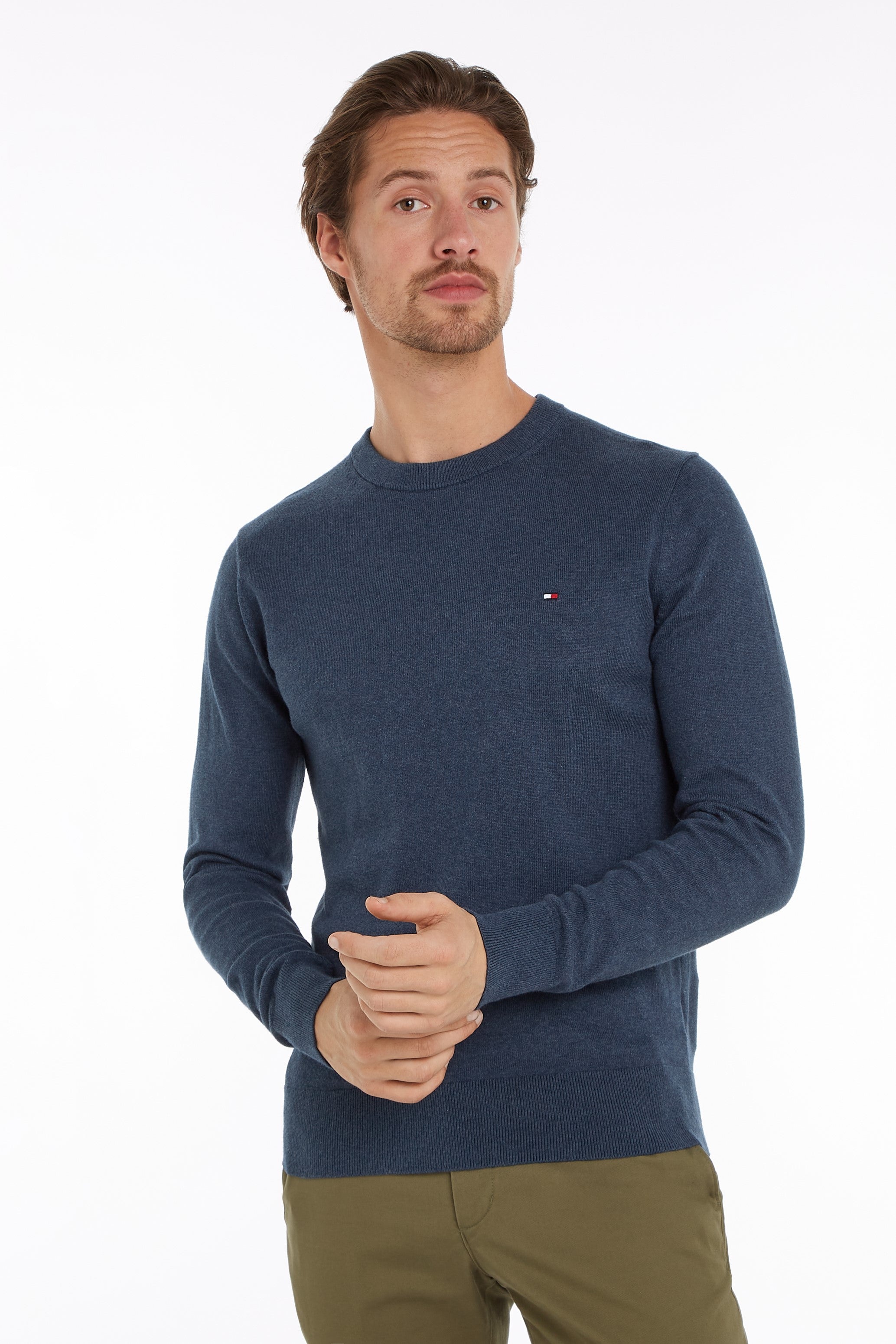 Tommy Hilfiger Cotton Cashmere Crew Neck Jumper