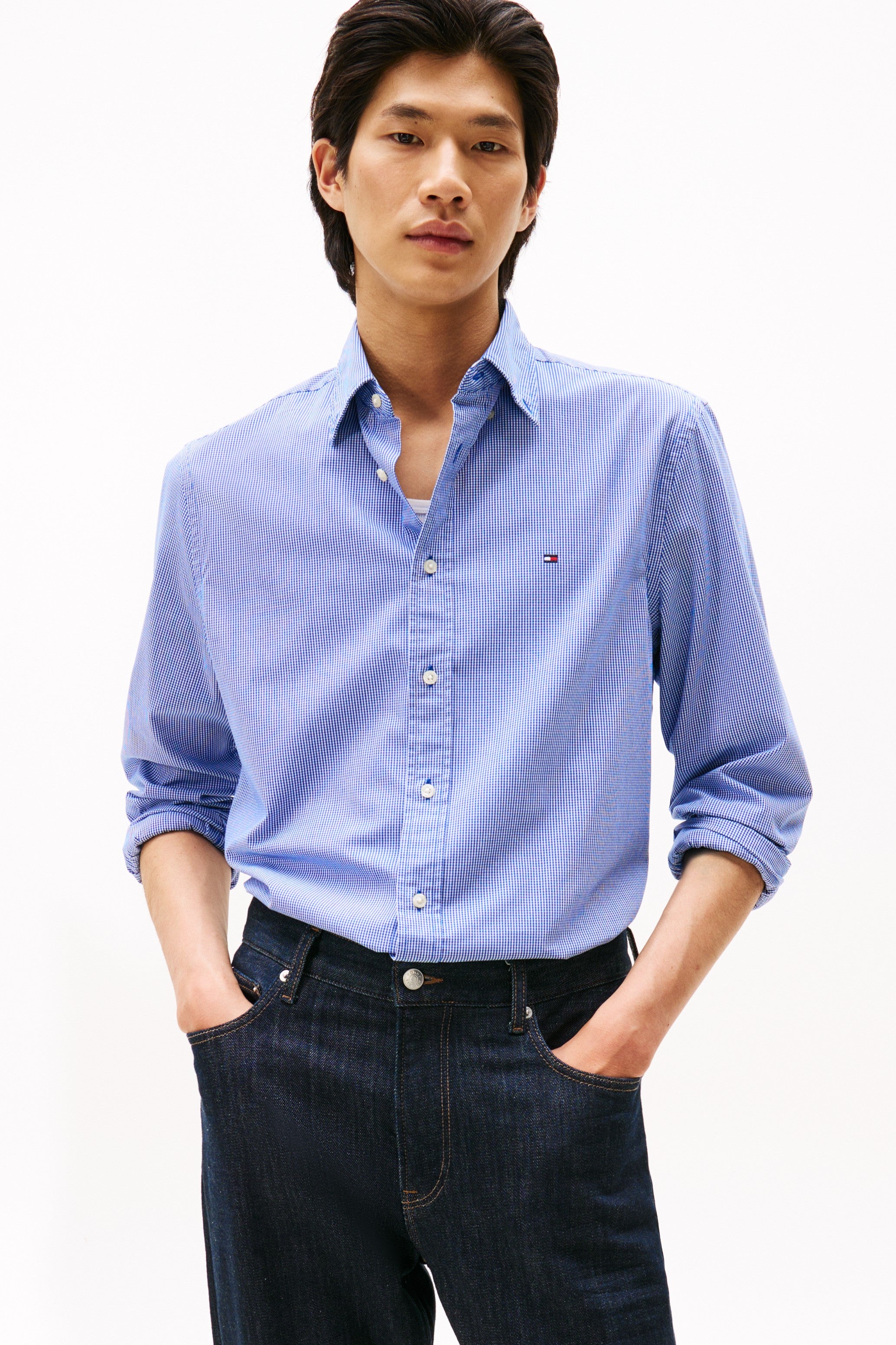 Tommy Hilfiger Flex Fit Gingham Check Shirt 40457