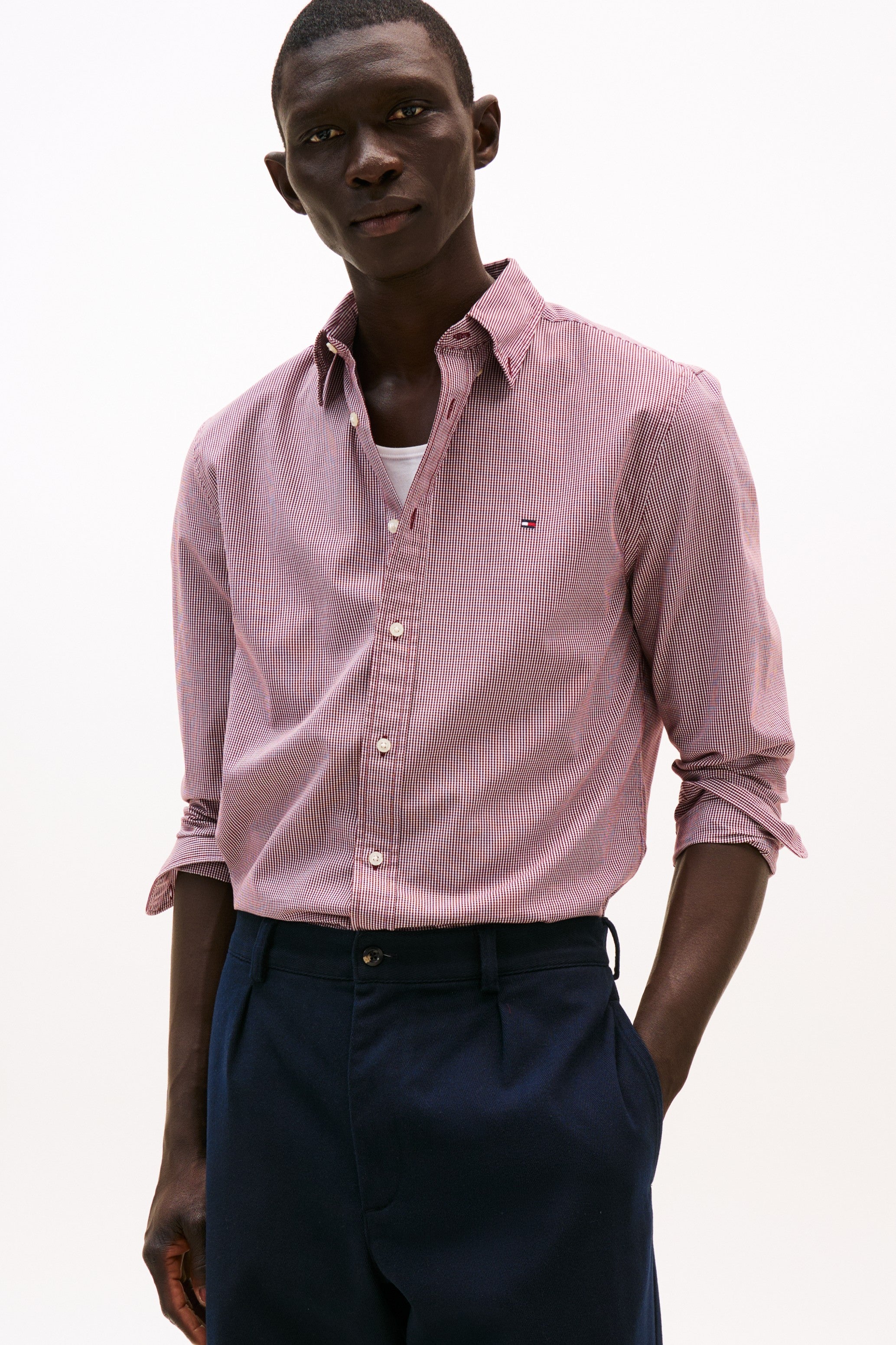 Tommy Hilfiger Flex Fit Gingham Check Shirt 40457