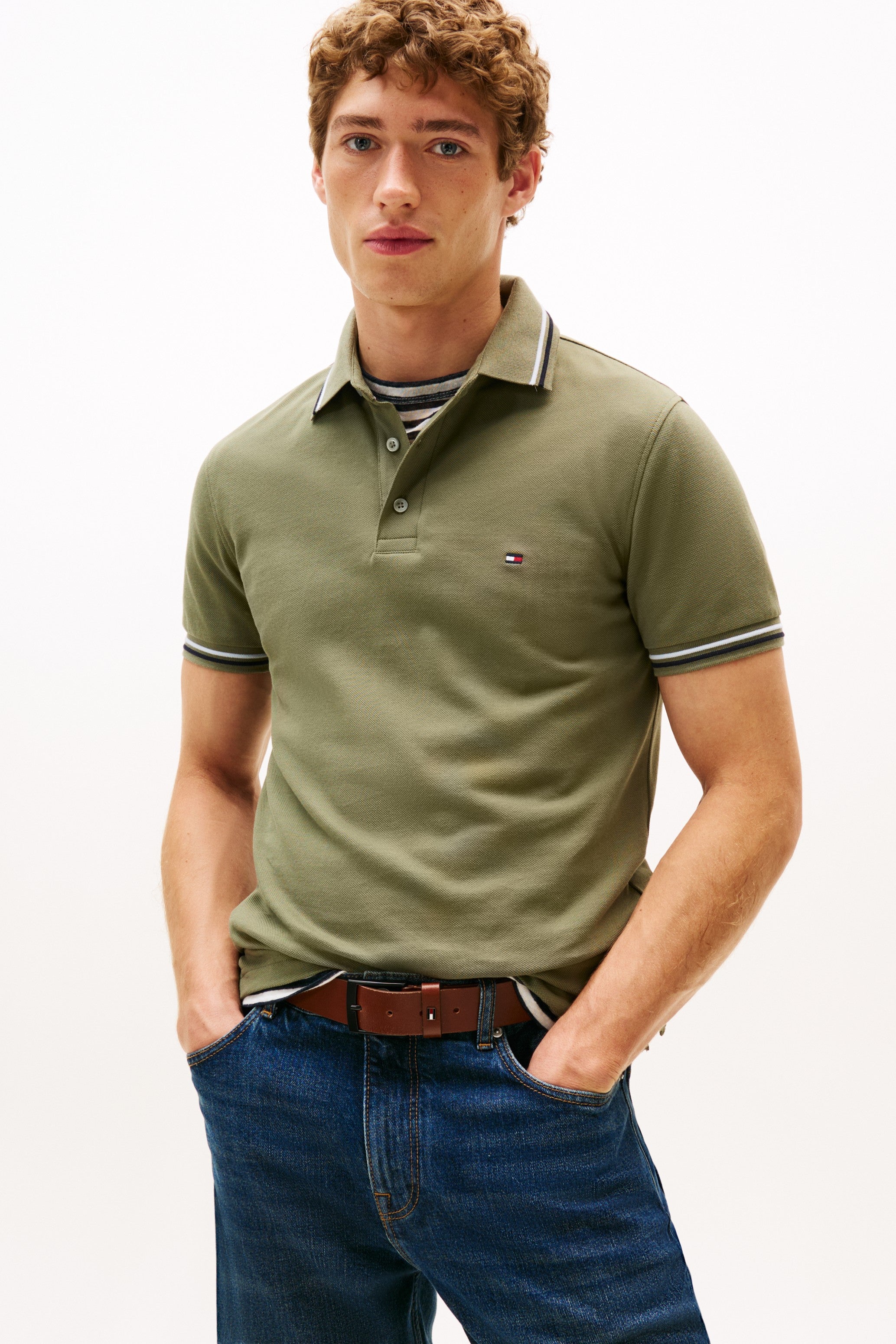 Tommy Hilfiger Slim Fit Tipped Polo Shirt 39993