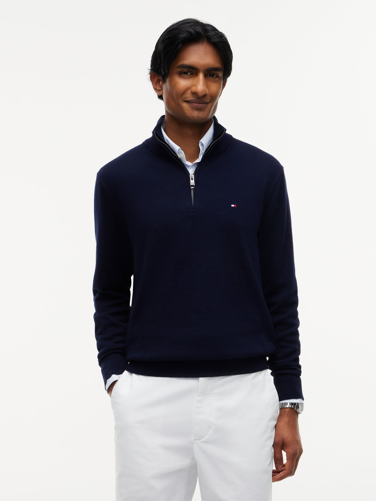 Tommy Hilfiger Cashmere Quarter-Zip Knit 28049