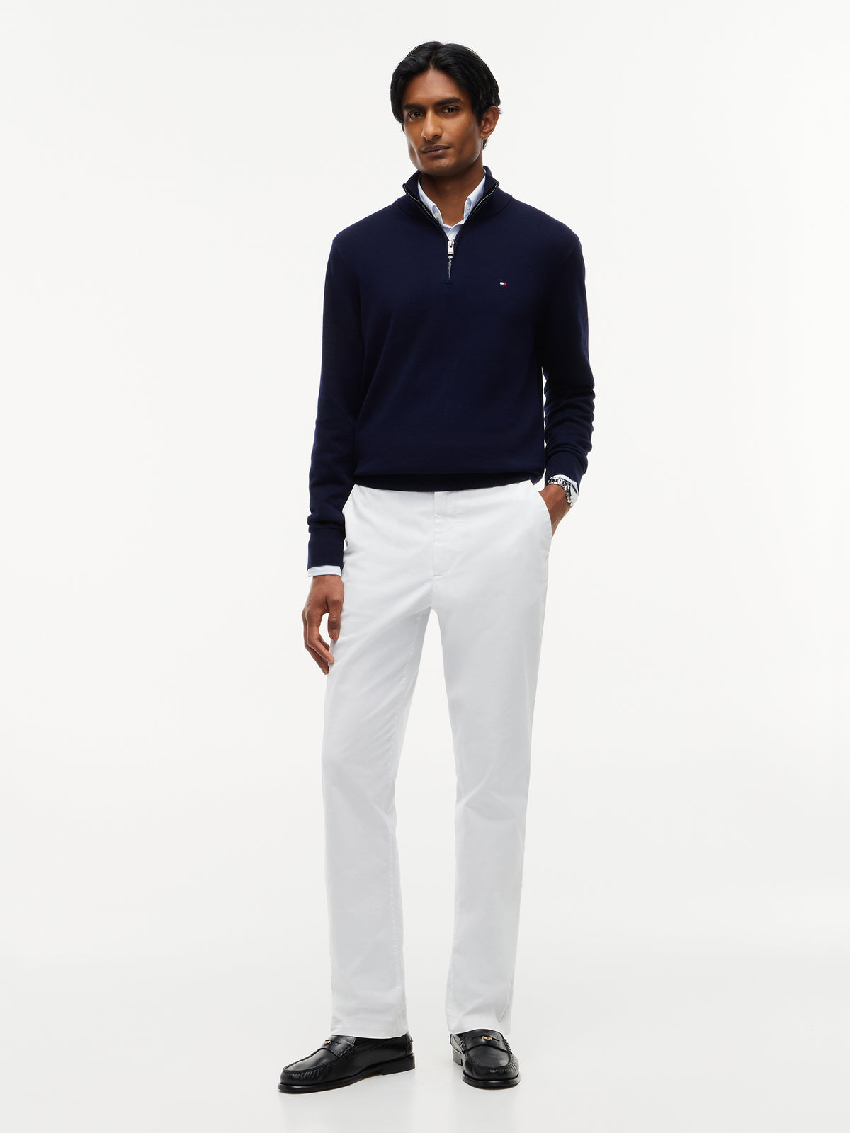 Tommy Hilfiger Cashmere Quarter-Zip Knit 28049