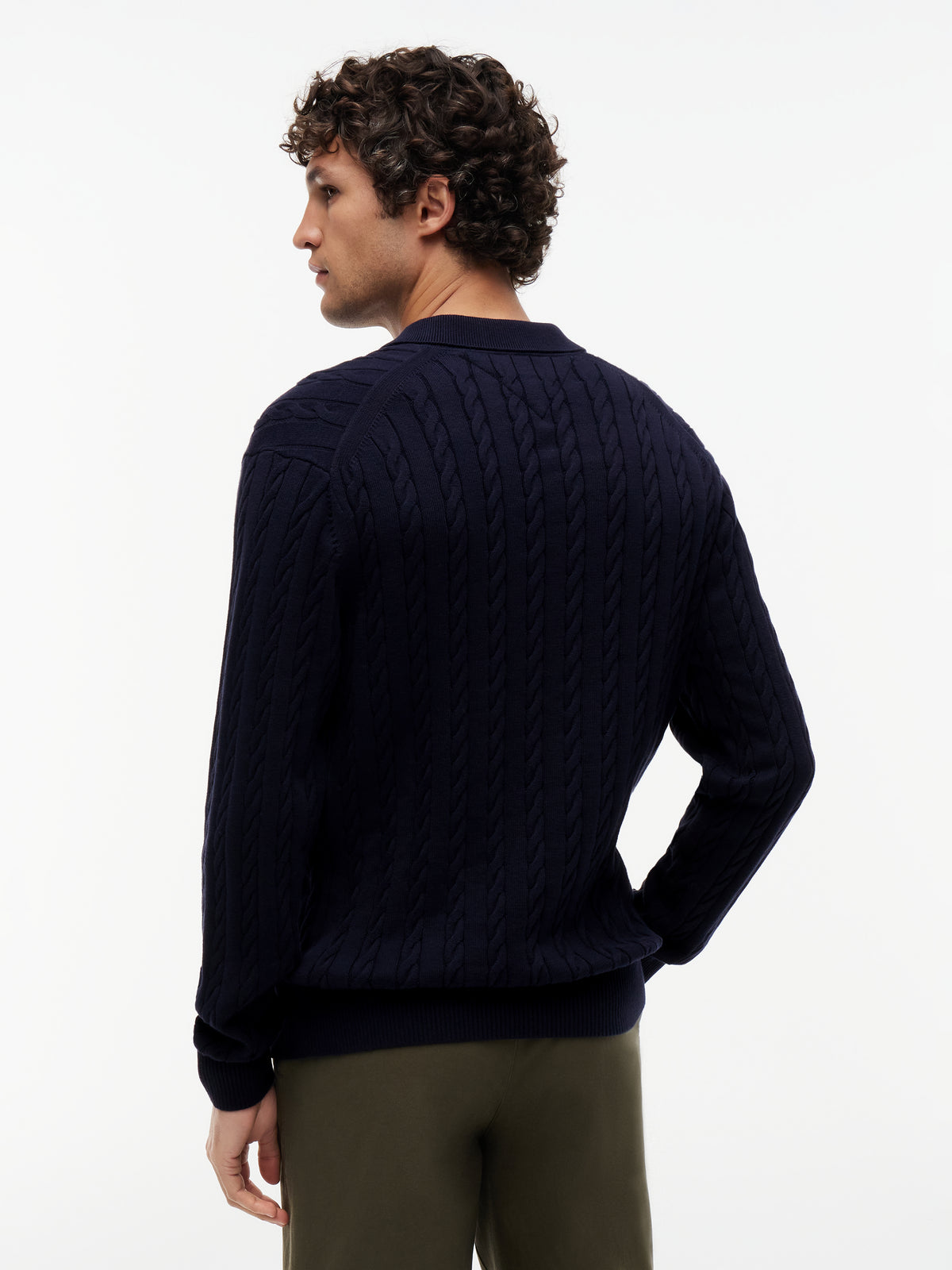 Tommy Hilfiger Cable Knit Polo Jumper 41955