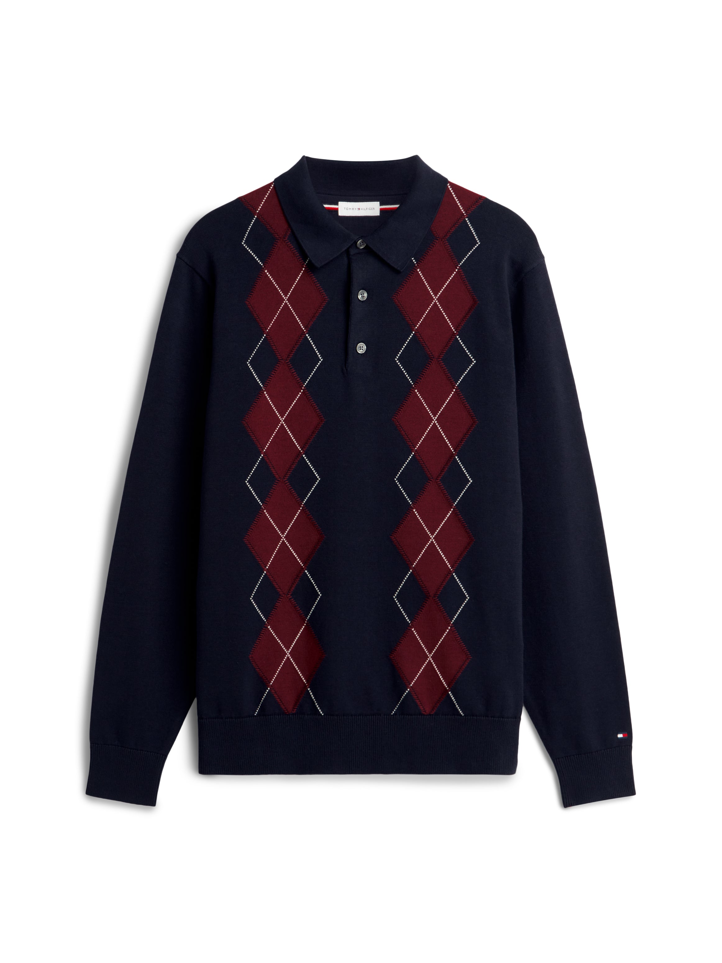 Tommy Hilfiger Argyle Polo Jumper 44776