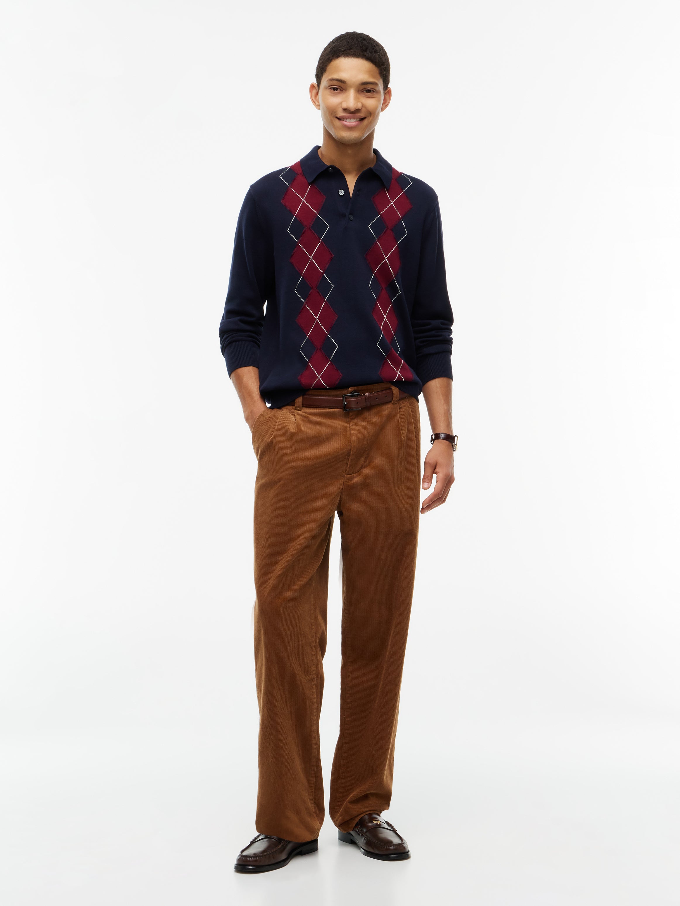 Tommy Hilfiger Argyle Polo Jumper 44776
