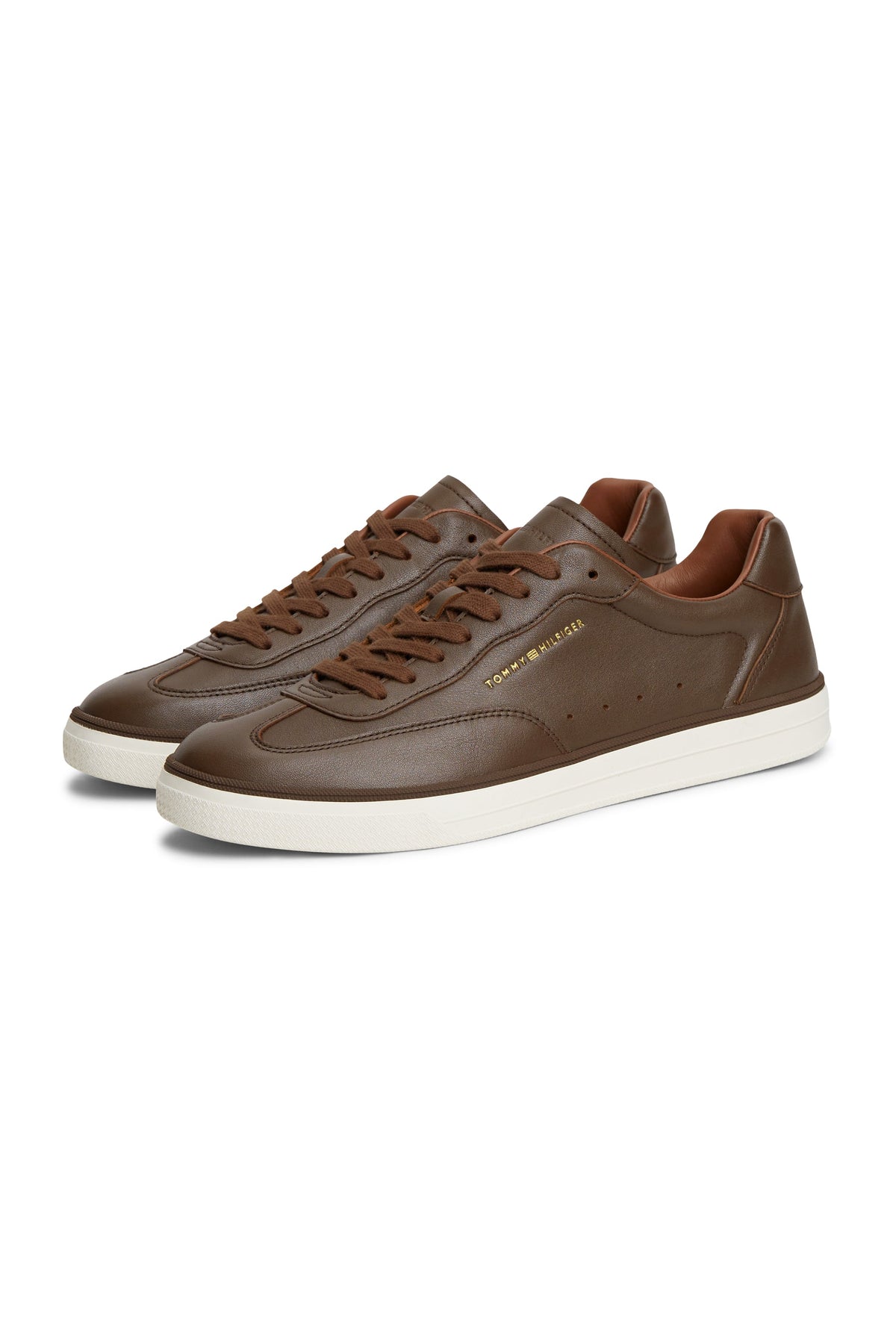 Tommy Hilfiger Luxe Logo Leather Trainers 05996