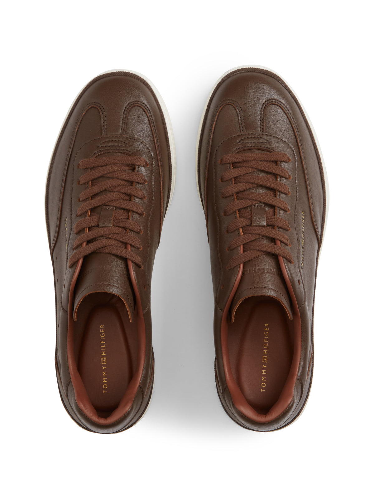 Tommy Hilfiger Luxe Logo Leather Trainers 05996