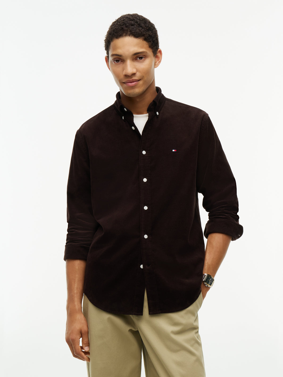 Tommy Hilfiger Embroidered Corduroy Shirt 40486