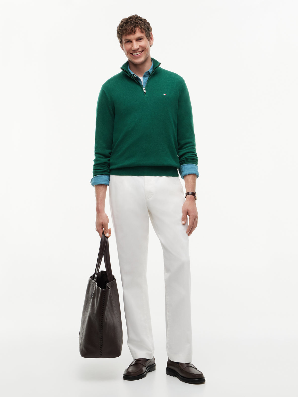 Tommy Hilfiger Cashmere Quarter-Zip Knit 28049