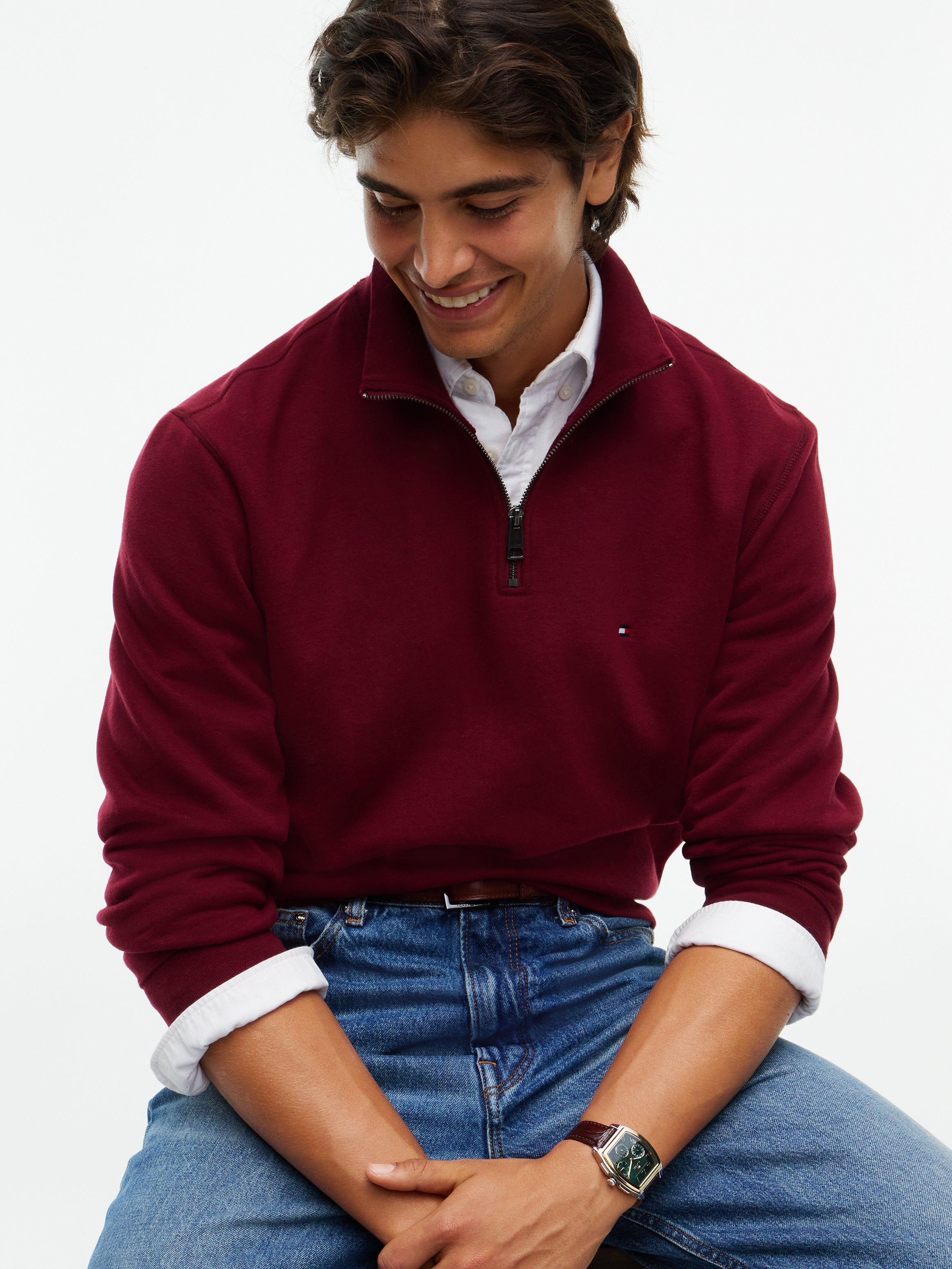 Tommy Hilfiger Essential Quarter-Zip Fleece 37233