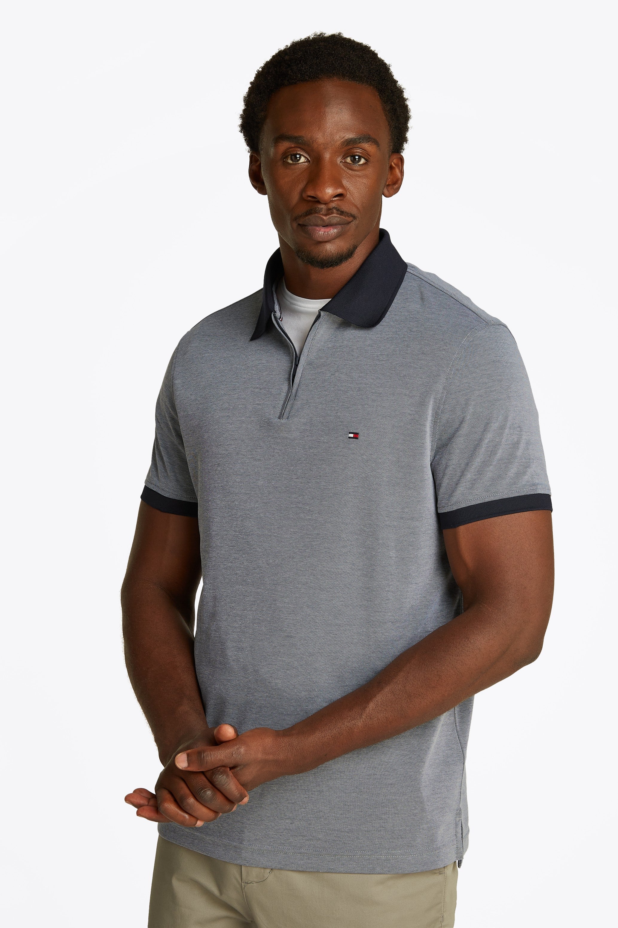 Tommy Hilfiger Performance Oxford Zip Polo Shirt