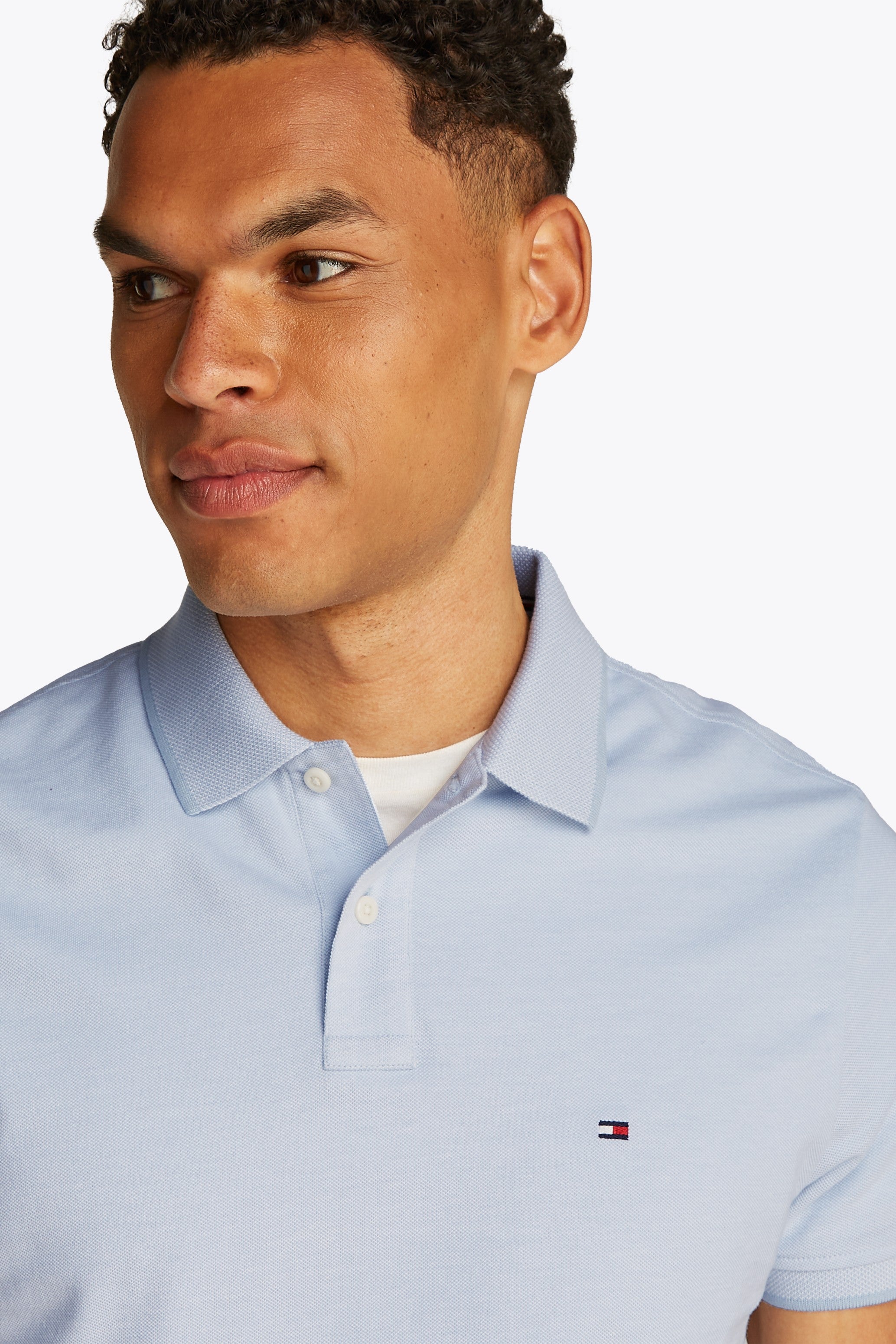 Close-up of Tommy Hilfiger Polo Collar with Tonal Tipping