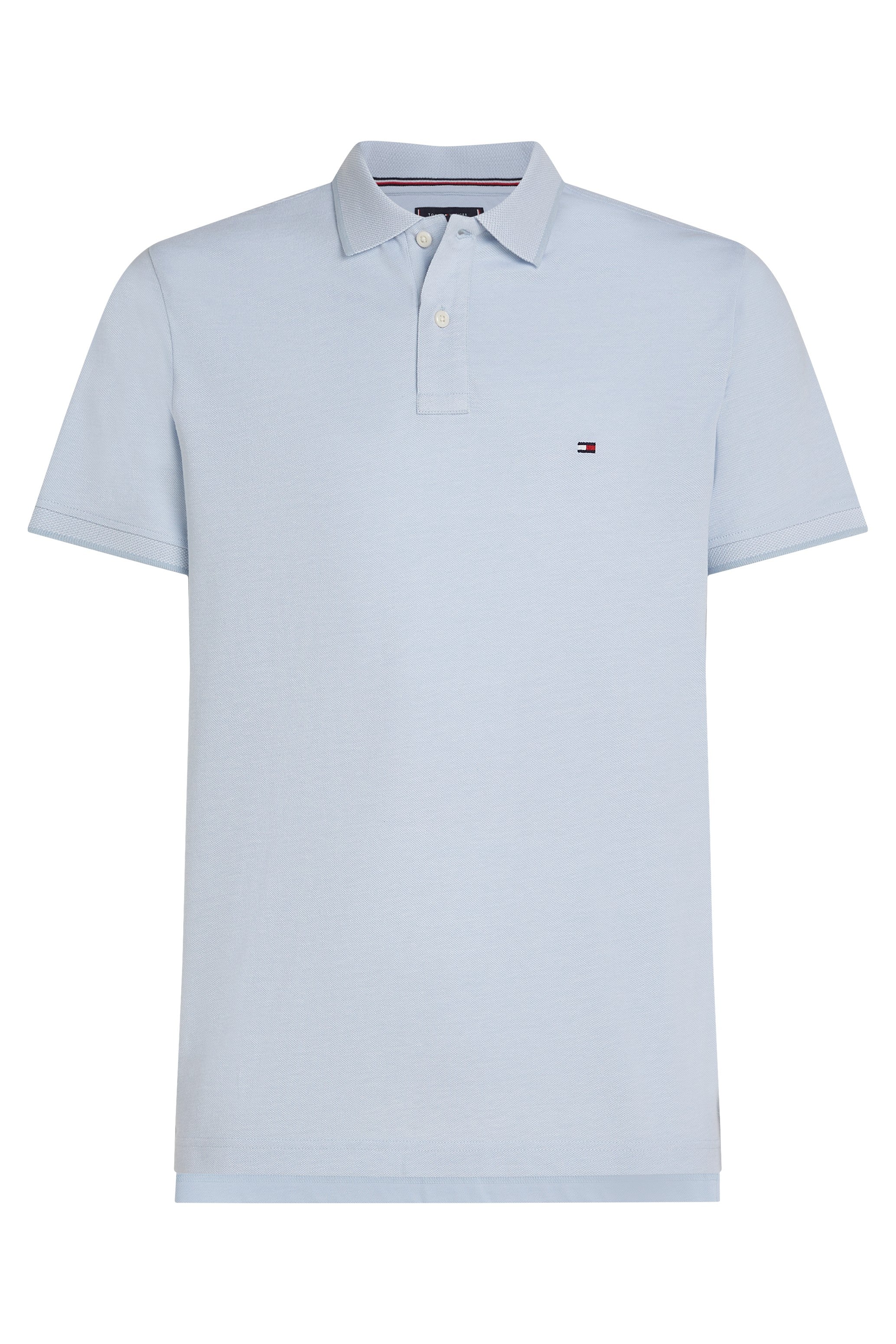 Flat Lay of Tommy Hilfiger Regular Fit Polo in Breezy Blue