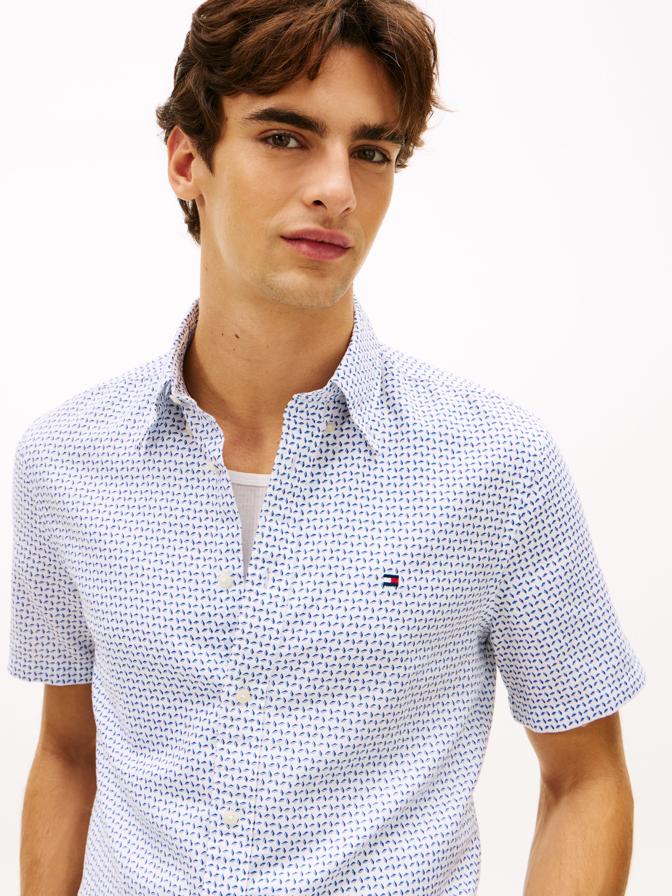 Tommy Hilfiger Linen Print Short Sleeve Shirt 42448