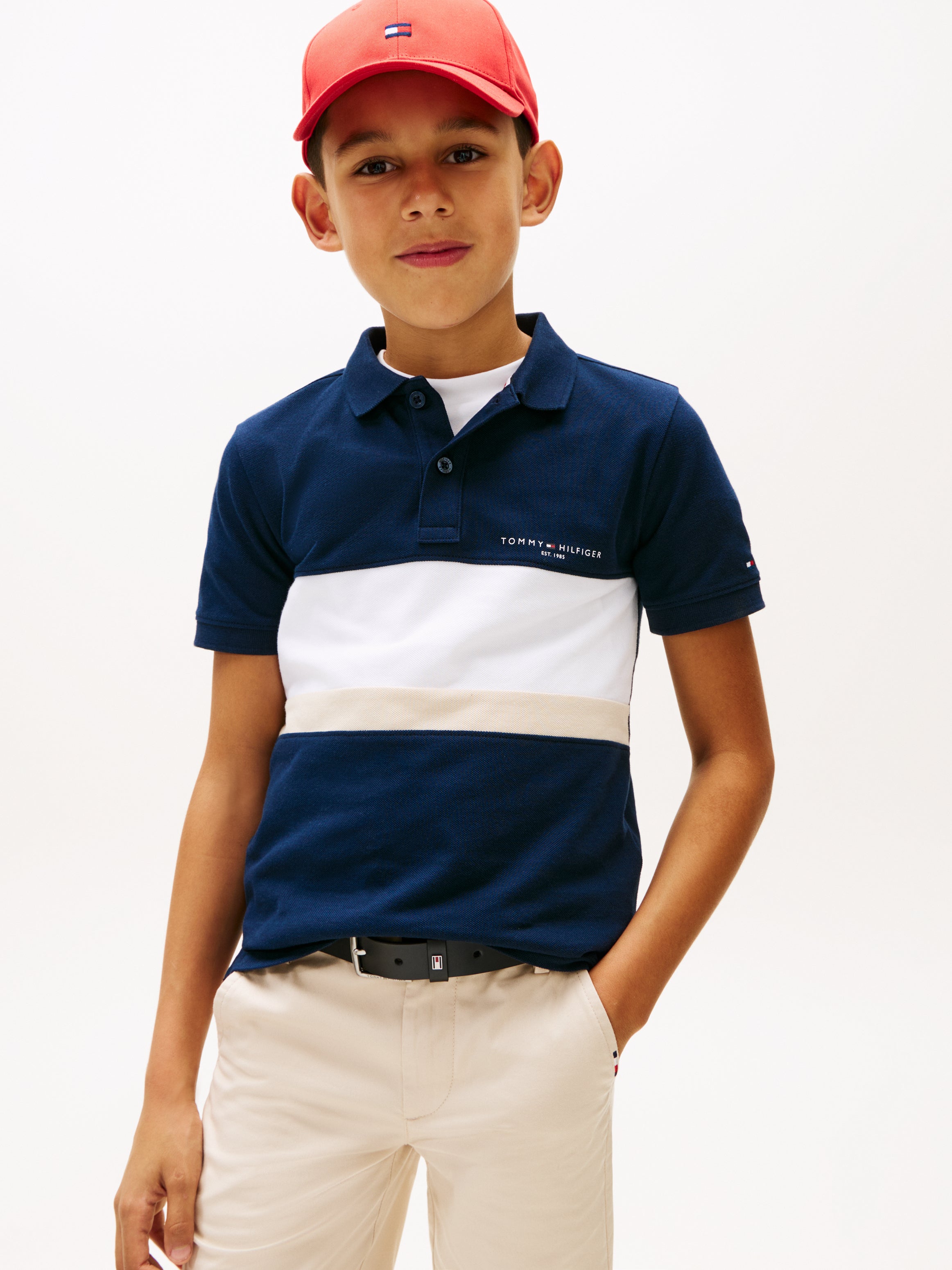 Tommy Hilfiger Kids Colourblock Polo Shirt