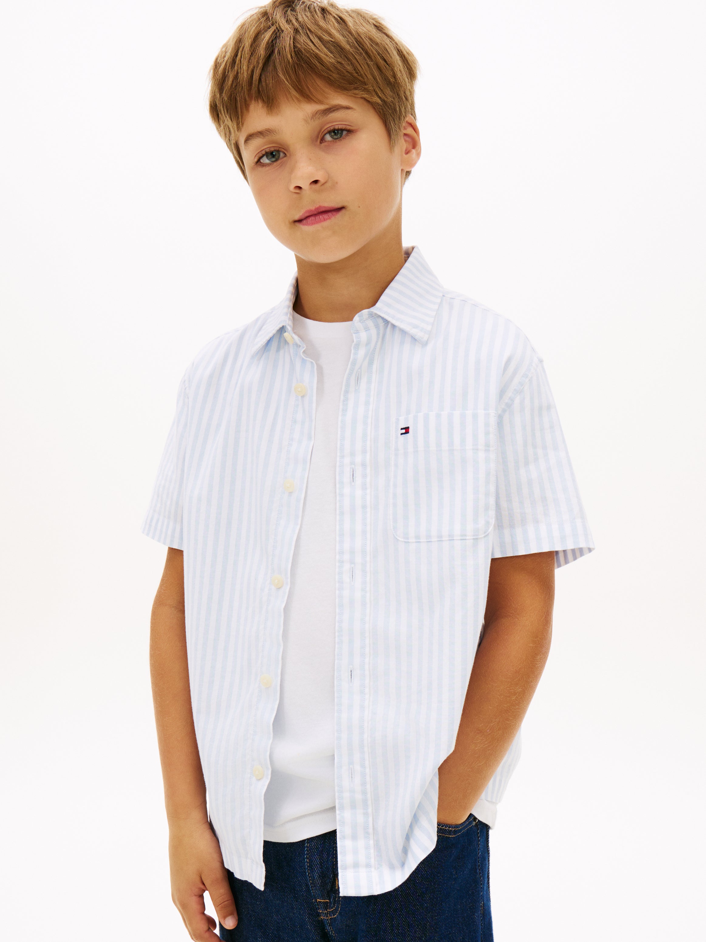 Tommy Hilfiger Kids Short Sleeve Flex Shirt