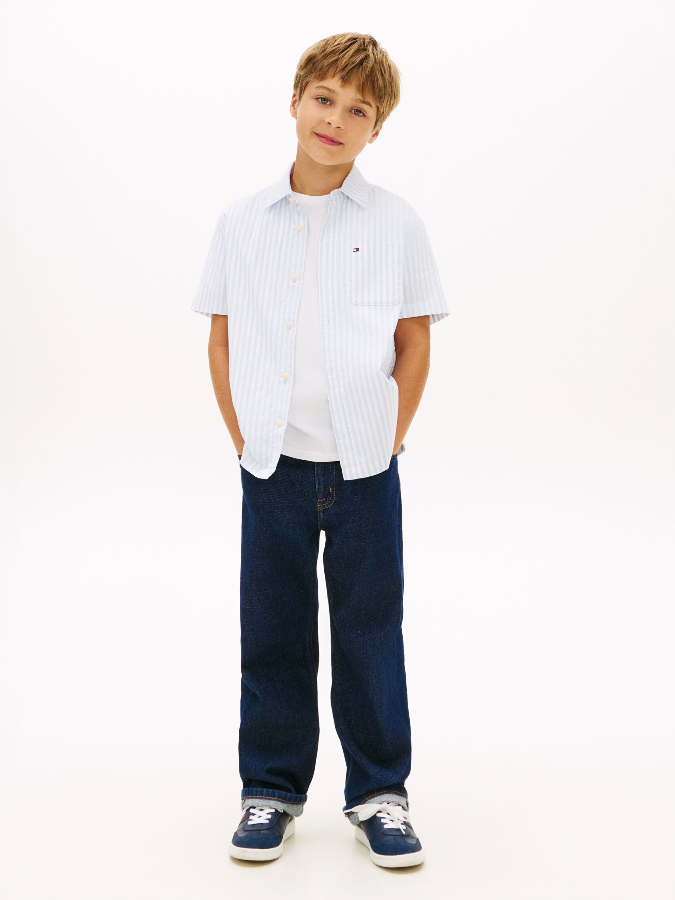 Tommy Hilfiger Kids Short Sleeve Flex Shirt