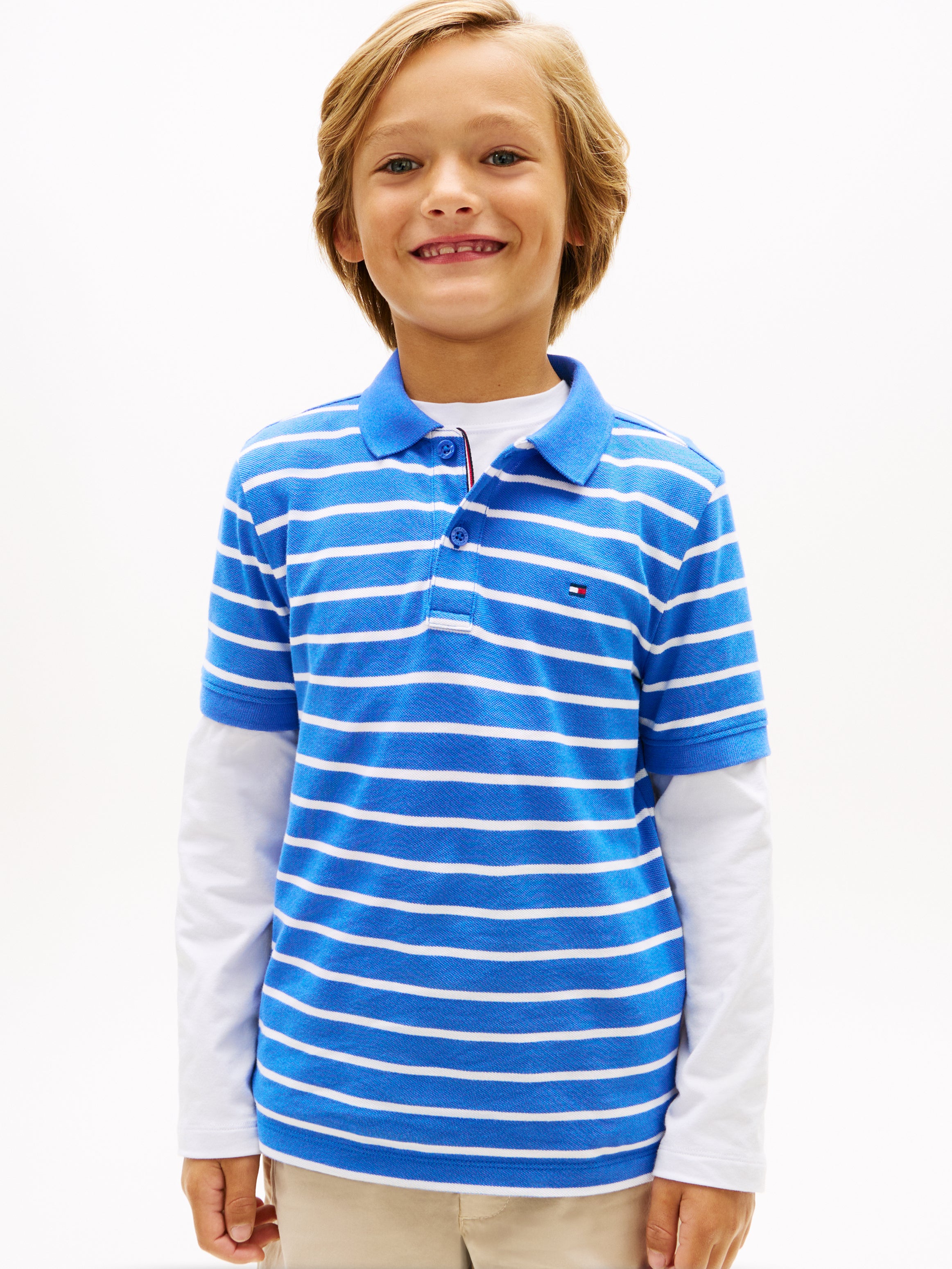 Tommy Hilfiger Kids Signature Stripe Polo Shirt