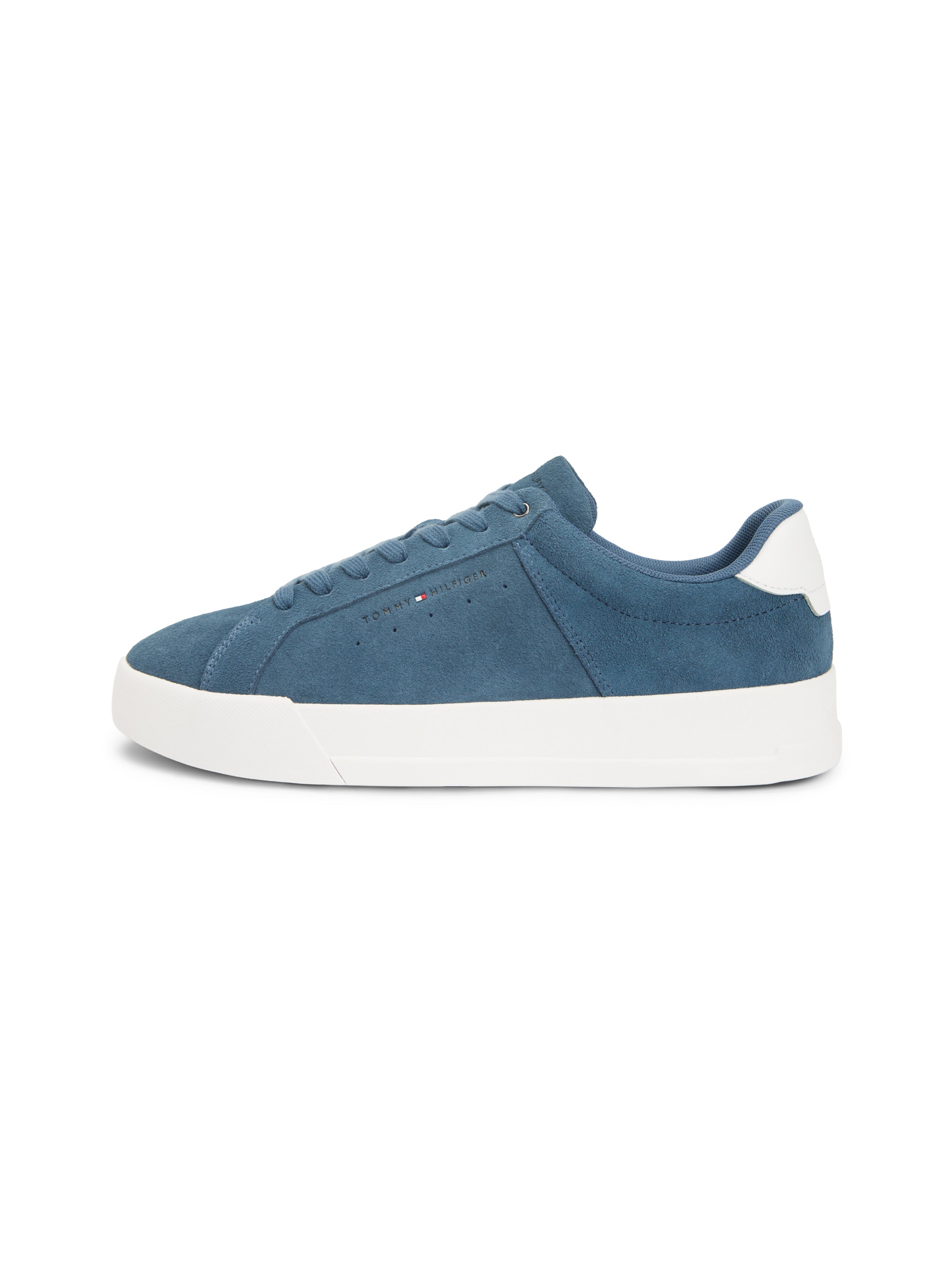 Tommy Hilfiger Contrast Suede Court Trainers 05824