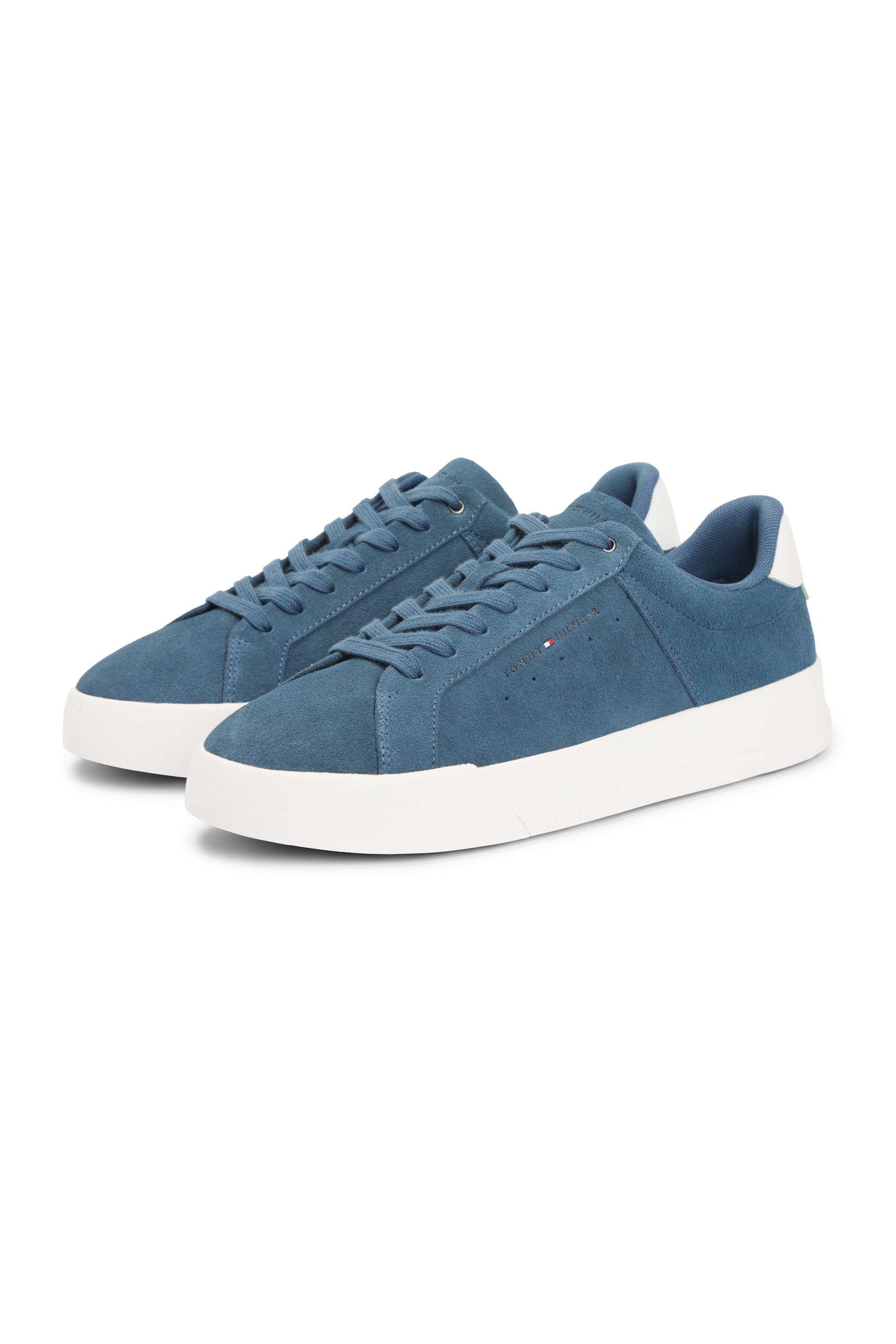 Tommy Hilfiger Contrast Suede Court Trainers 05824