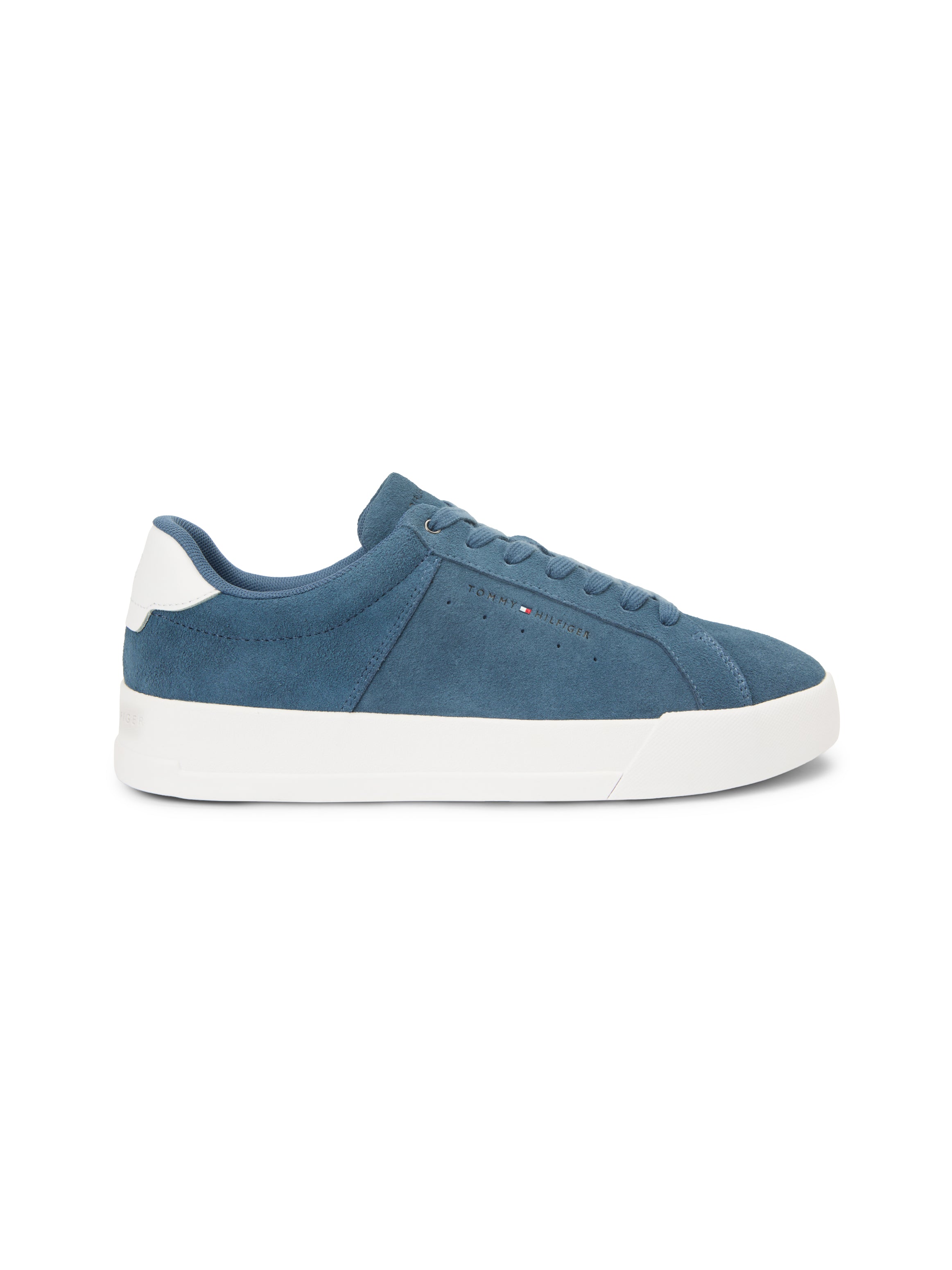 Tommy Hilfiger Contrast Suede Court Trainers 05824