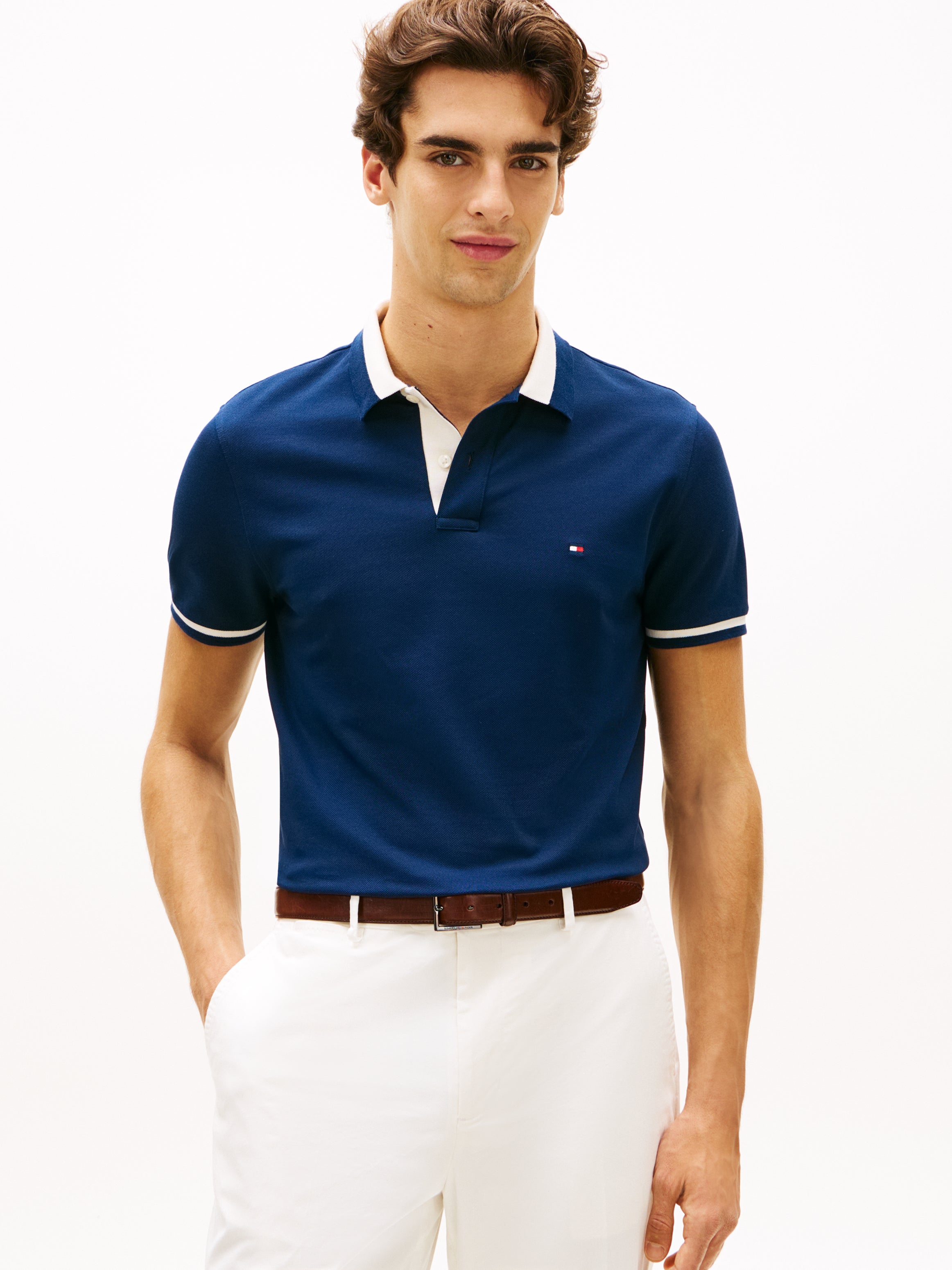 Tommy Hilfiger Contrast Collar Polo Shirt 40688