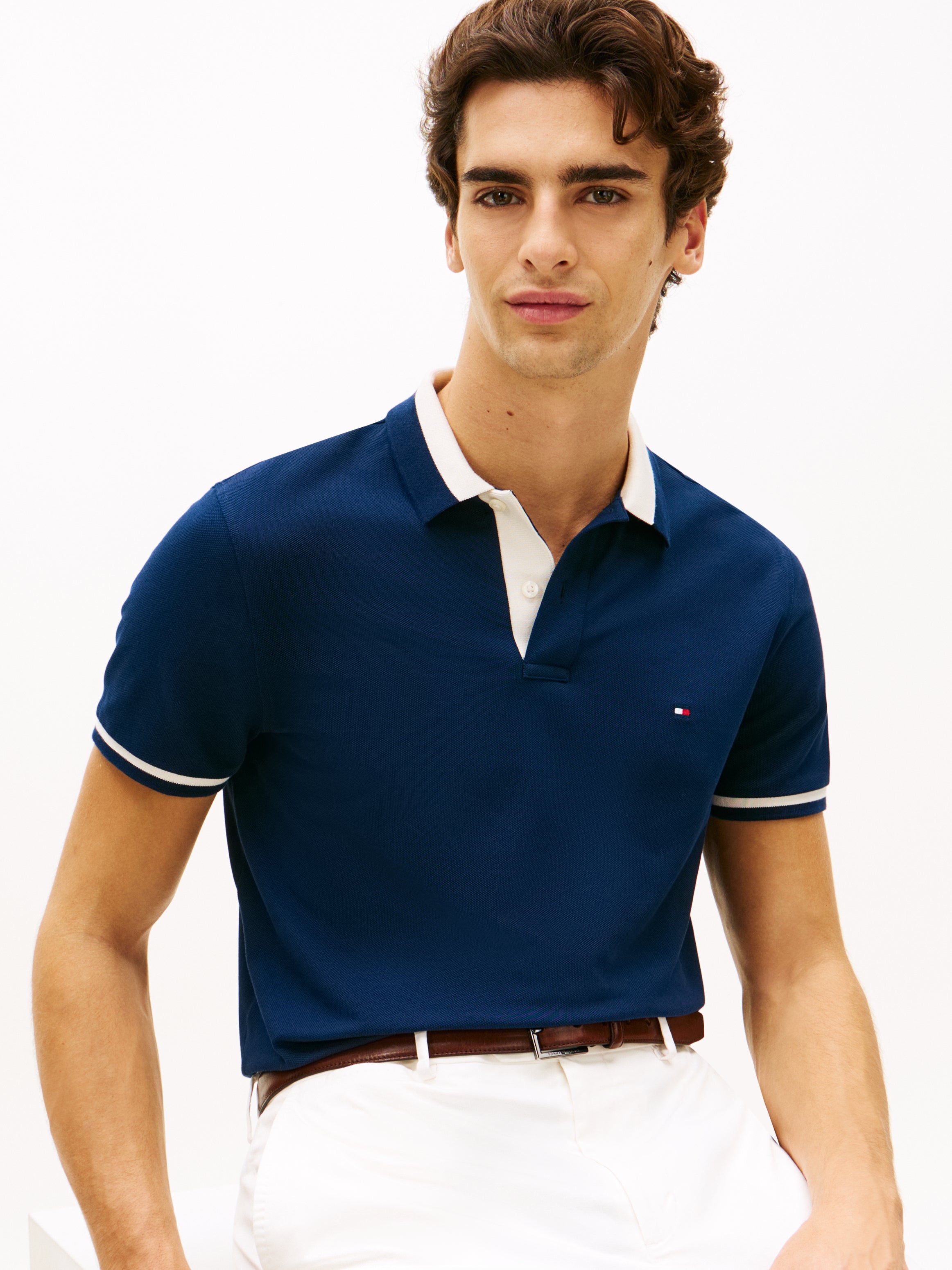 Tommy Hilfiger Contrast Collar Polo Shirt 40688