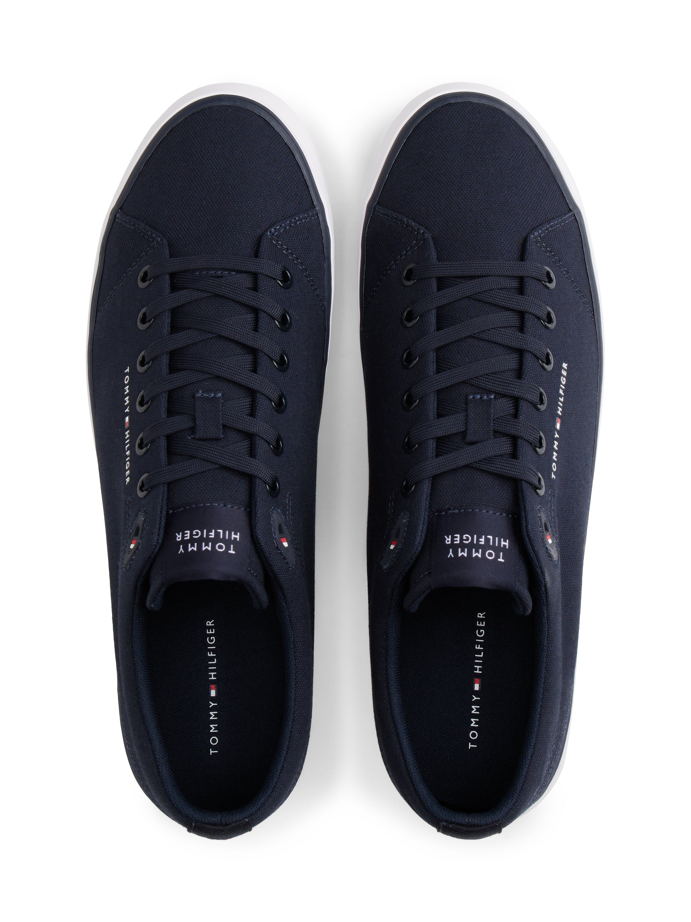 Tommy Hilfiger Logo Canvas Trainers 05817