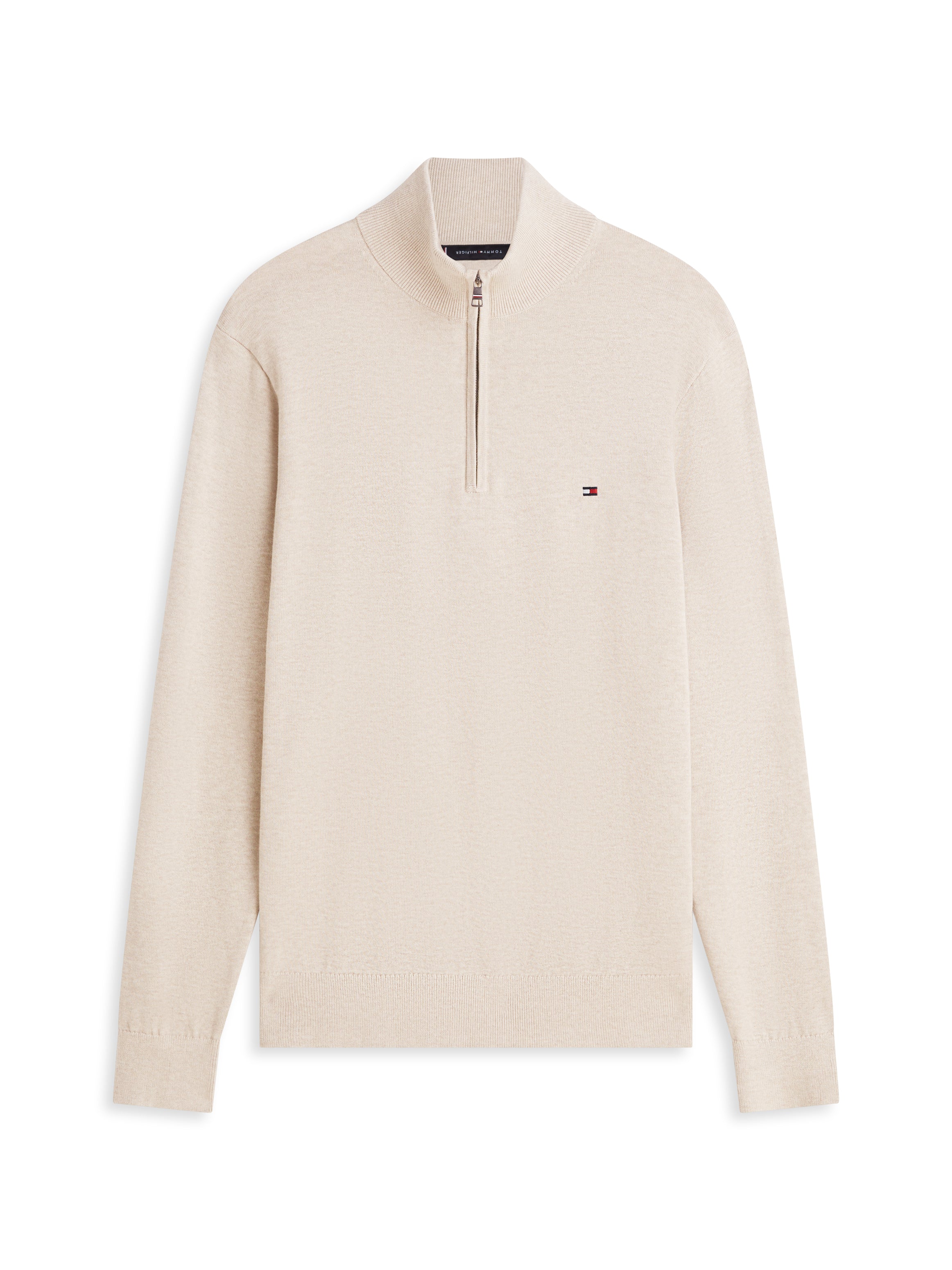 Tommy Hilfiger Flag Embroidery 1/4 Zip Knit Sweater 37331