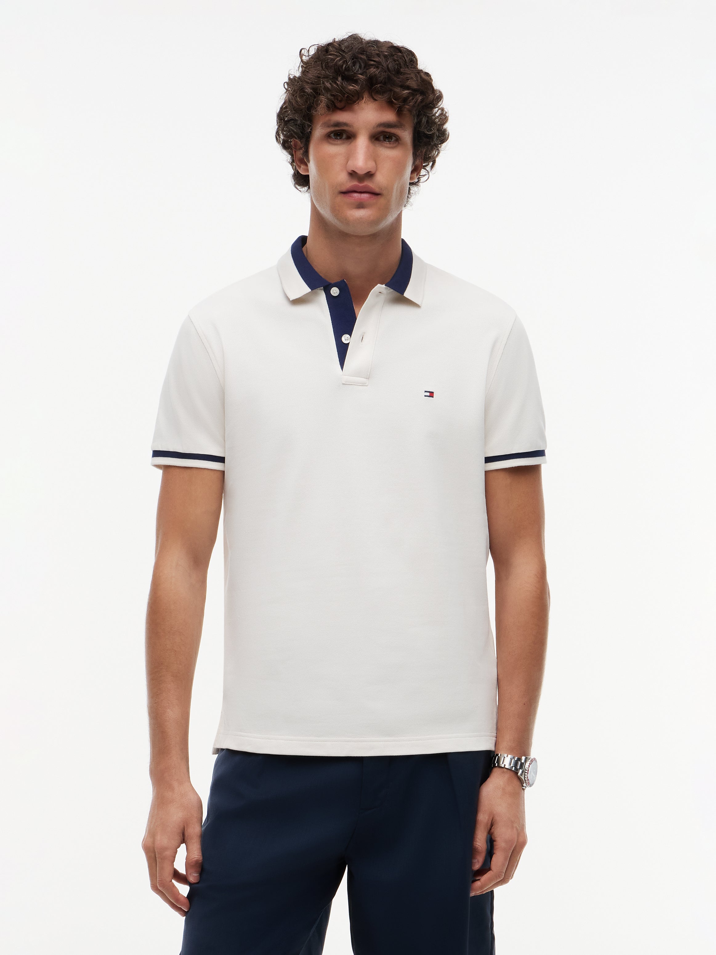 Tommy Hilfiger Contrast Collar Polo Shirt 40688