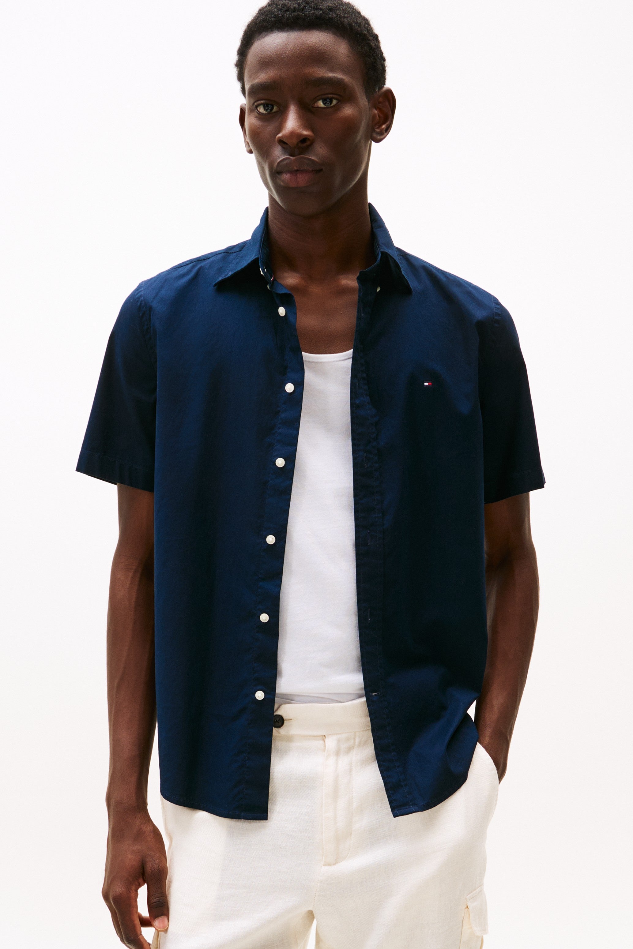 Tommy Hilfiger Flex Poplin Short Sleeve Shirt