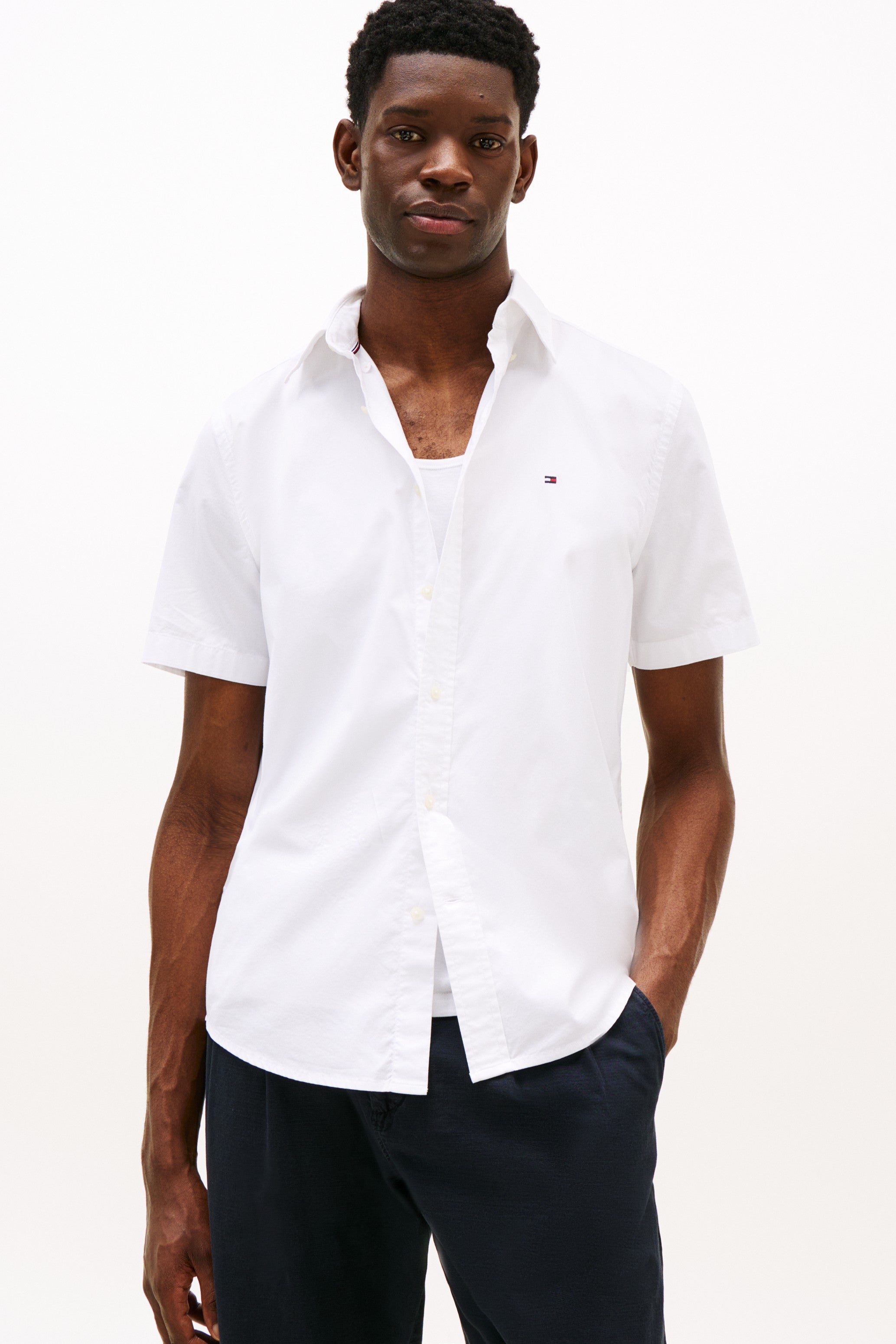 Tommy Hilfiger Flex Poplin Short Sleeve Shirt