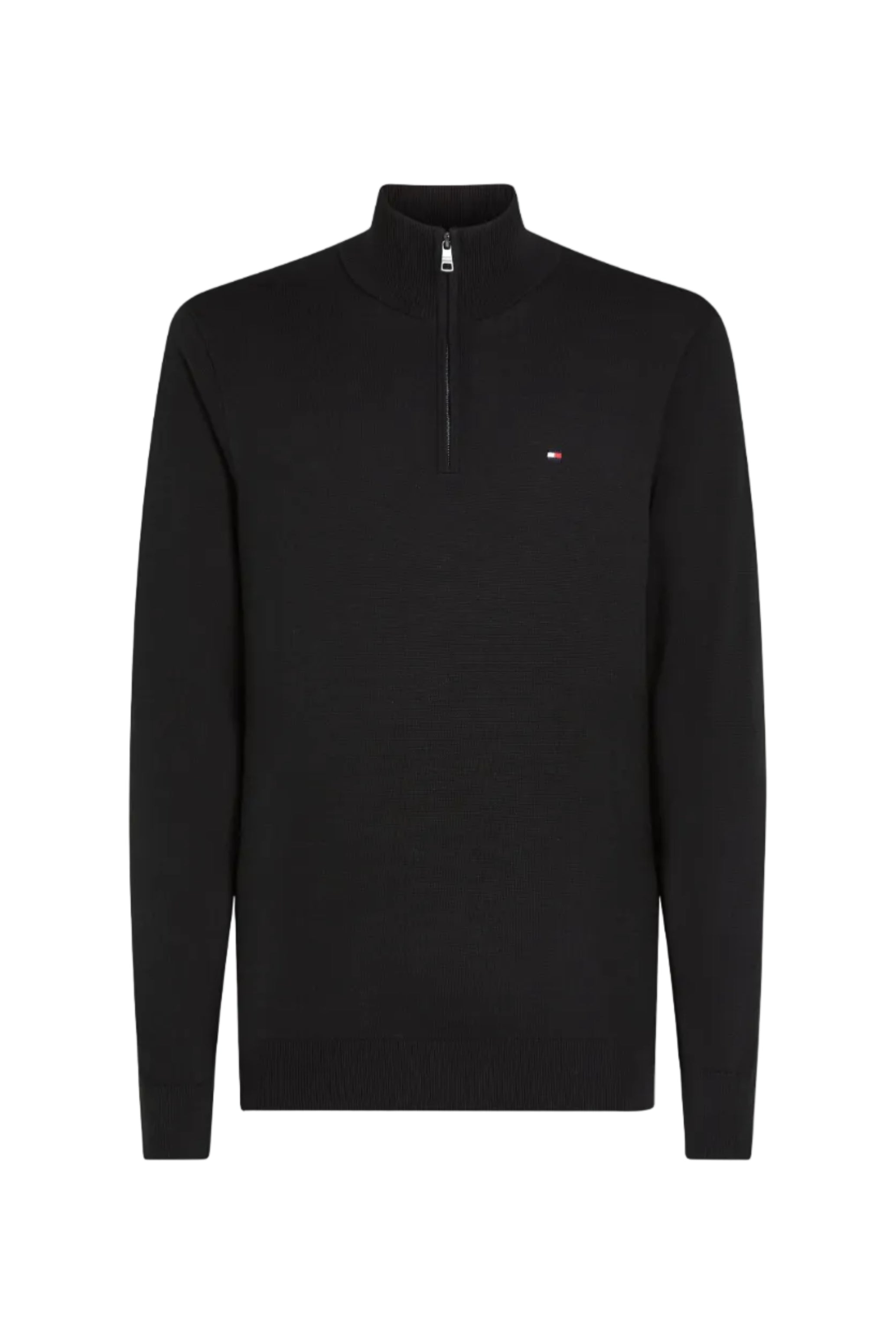 Tommy Hilfiger Flag Embroidery 1/4 Zip Knit Sweater 37331