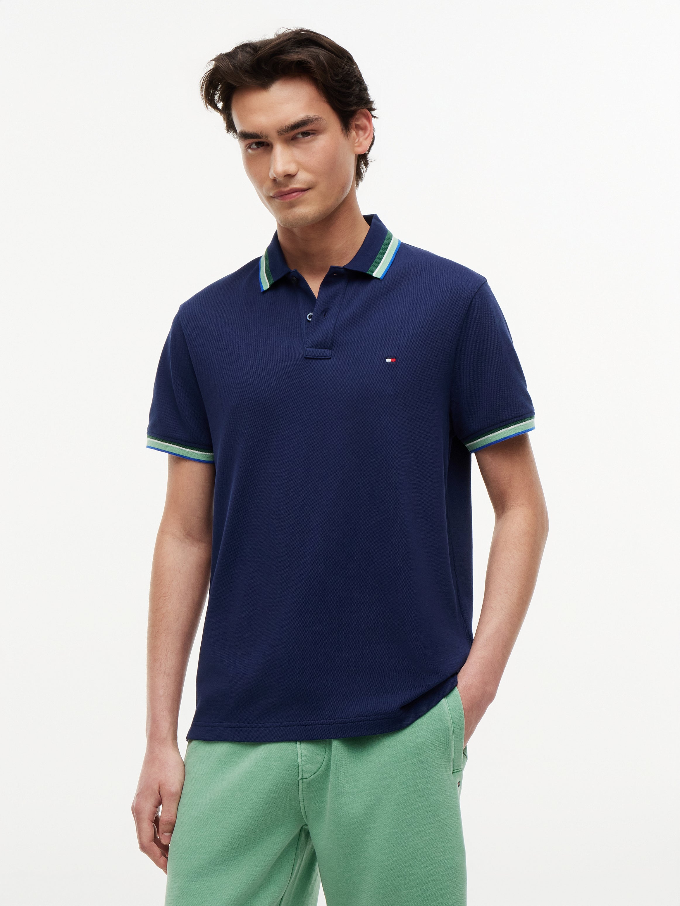 Tommy Hilfiger Contrast Collar Polo Shirt 43267