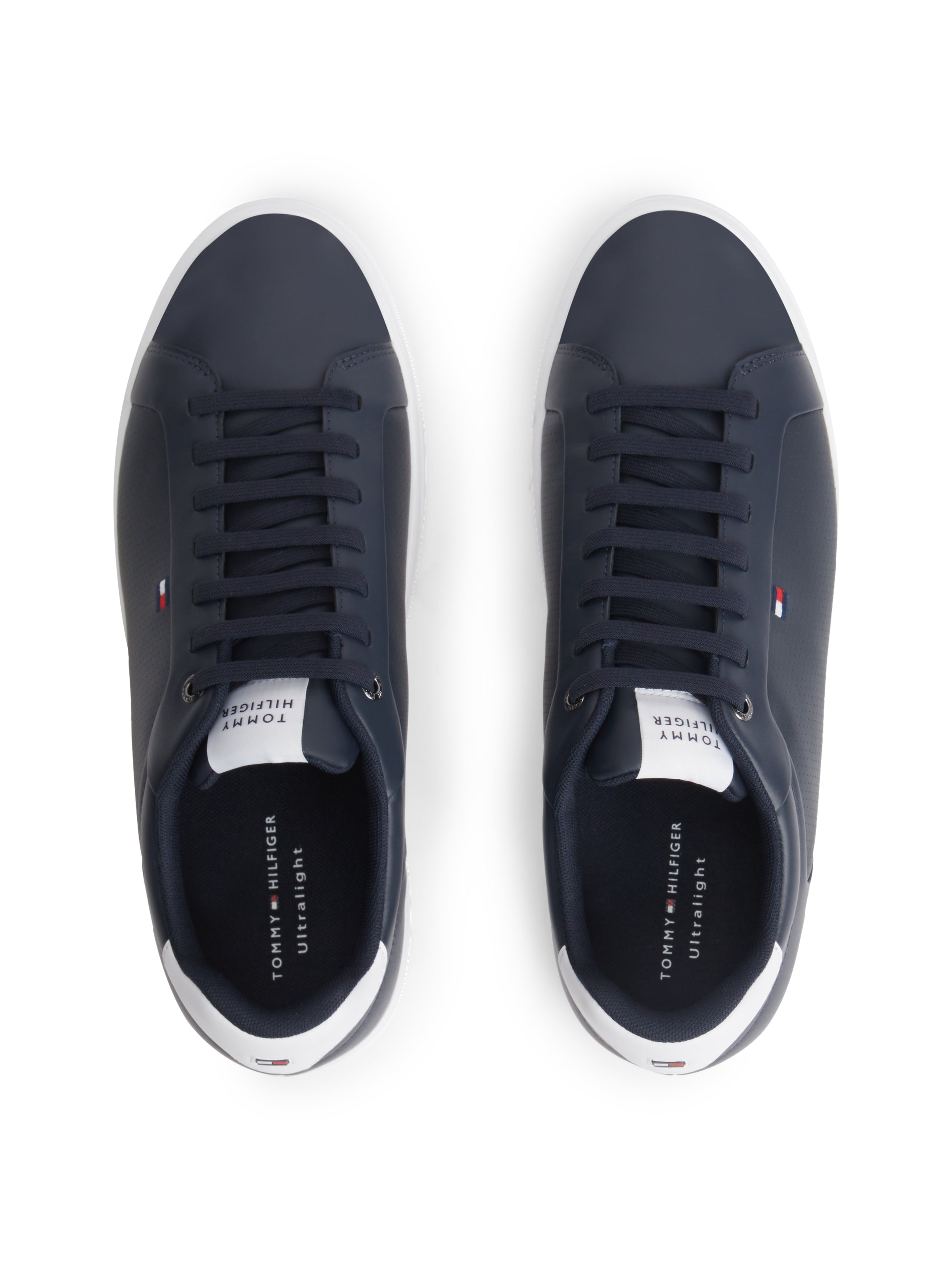 Tommy Hilfiger Light Leather Court Trainers 05946