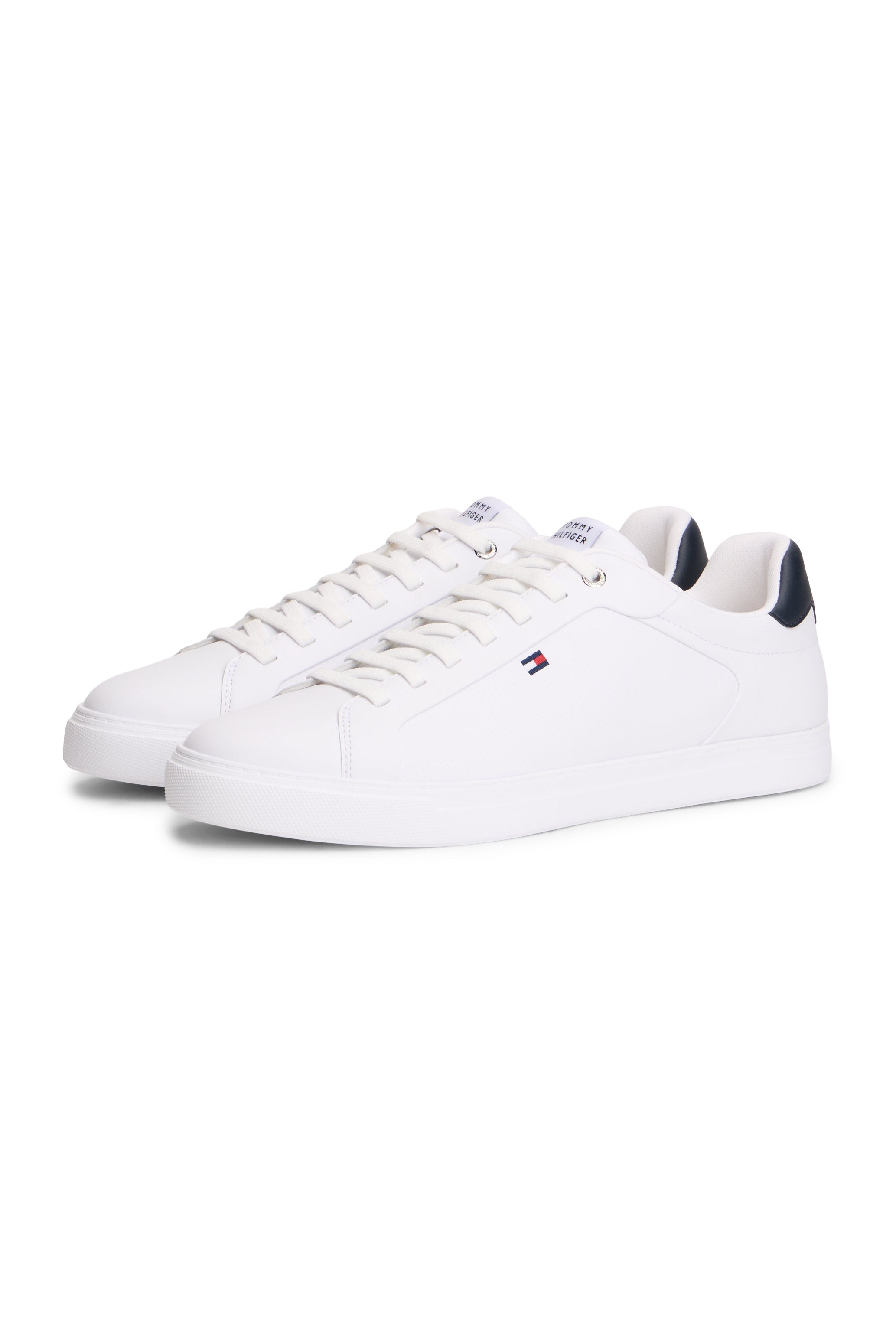 Tommy Hilfiger Light Leather Court Trainers 05946