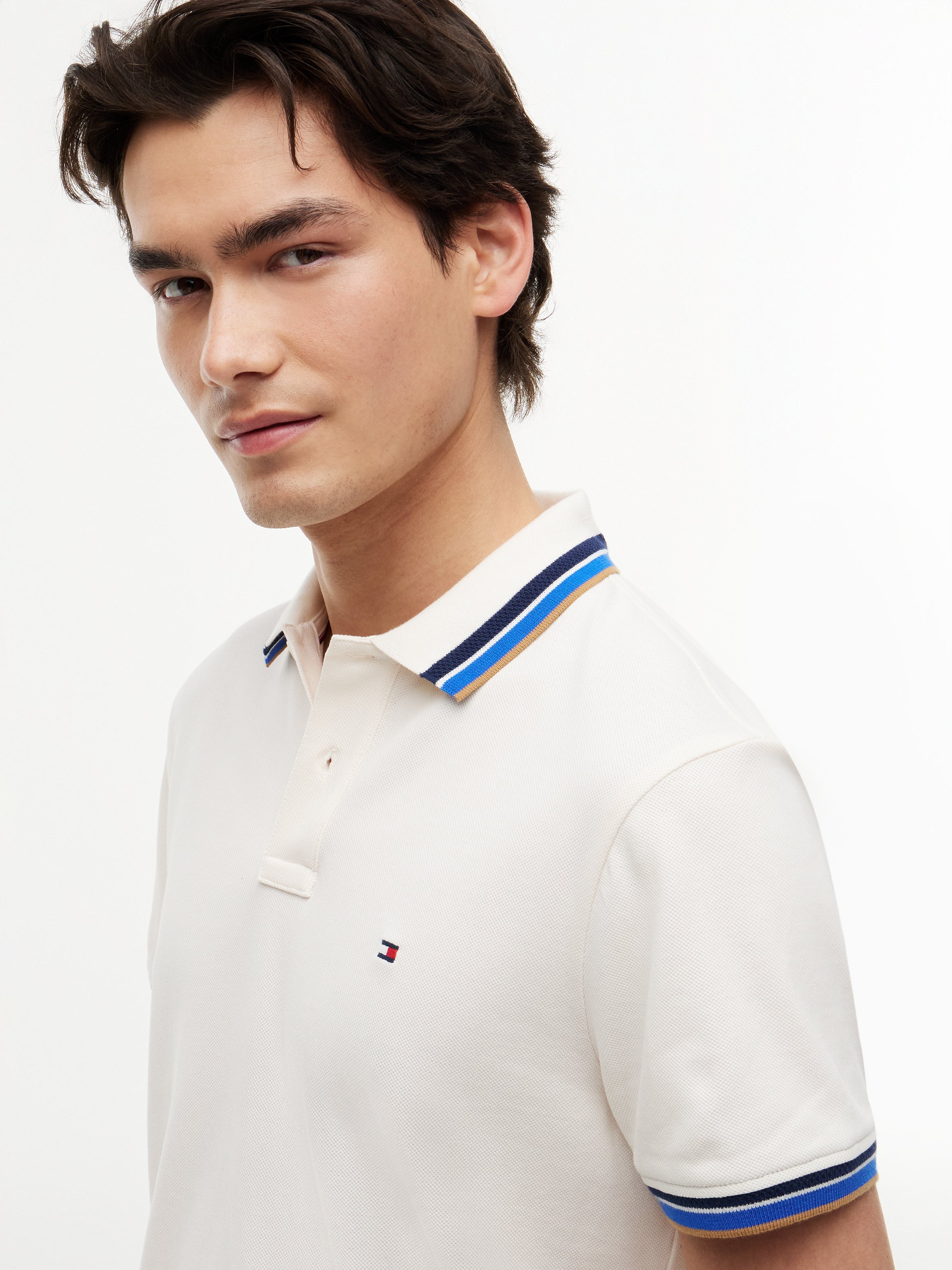 Tommy Hilfiger Contrast Collar Polo Shirt 43267